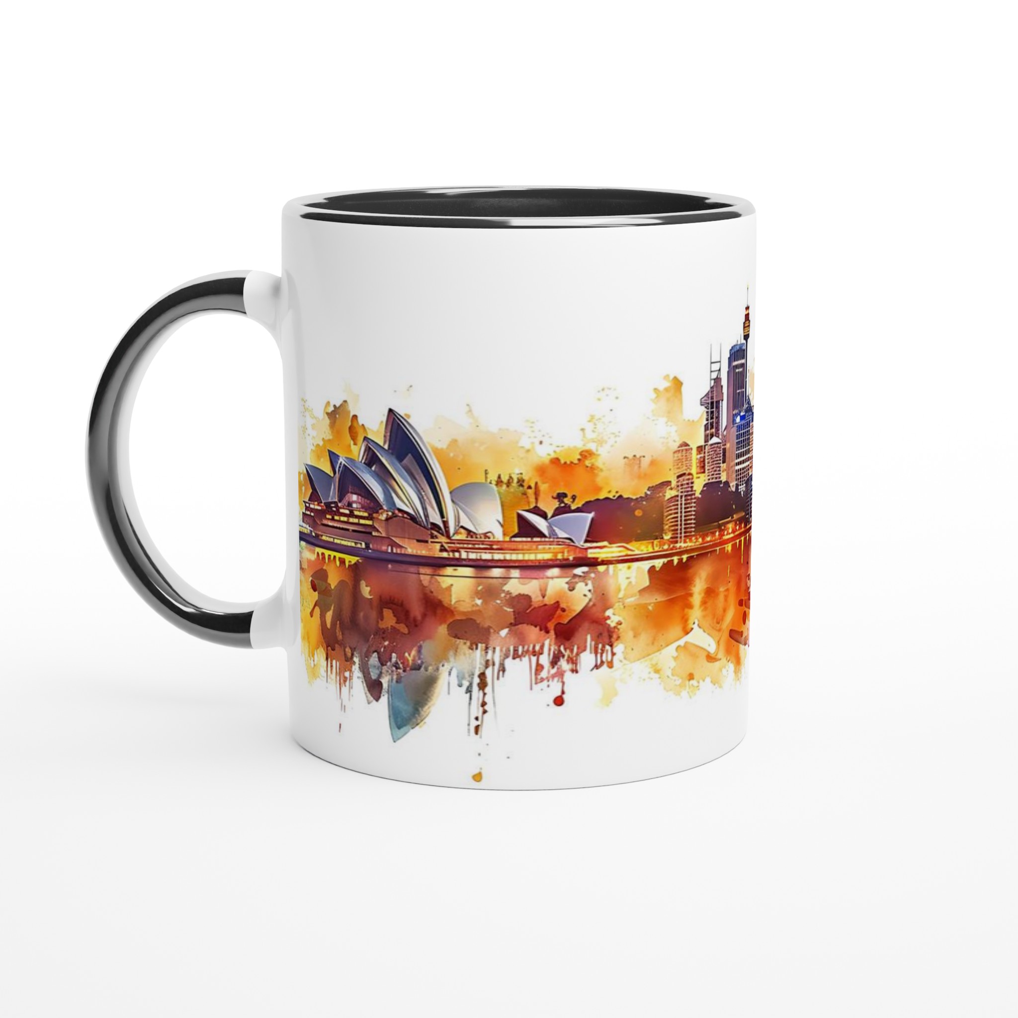 Sydney Skyline Akvarellmugg – Konstnärlig Siluett av Operahuset och Harbour Bridge 7 952885ab-ed2f-4840-9e96-e3061c47ac88