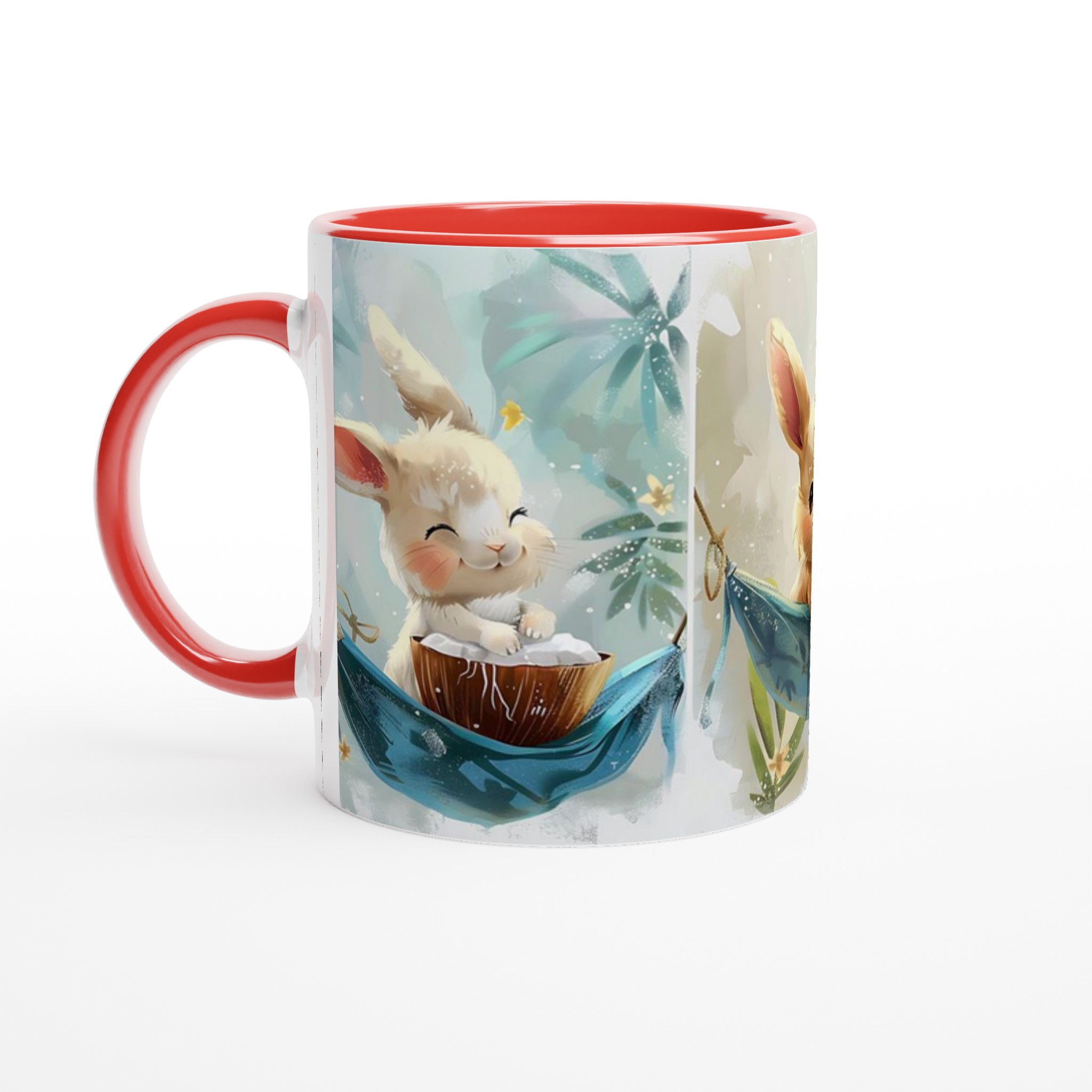 Söta Tropiska Kaniner Mugg – 11oz Keramisk Kaffekopp för Lekfulla Stunder, Välj bland 7 Färger! 2 958f9a6c-15eb-4324-a16f-76f74ba97ec3