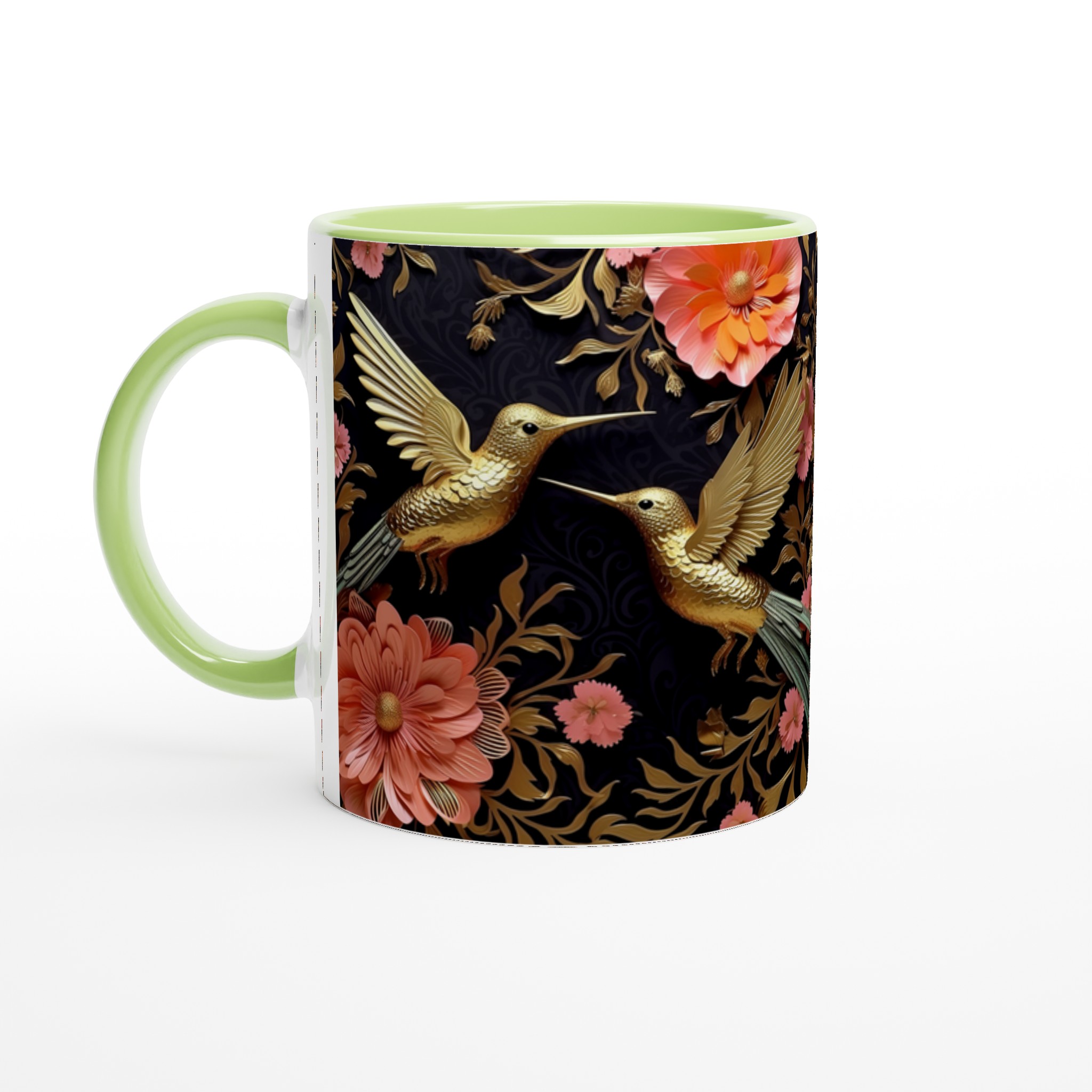 Lyxig Kolibri & Blommig Keramikmugg - Guldskimrande Design i Ditt Färgval 3 95a616a1-b31c-40b7-9811-eba9d624fc84