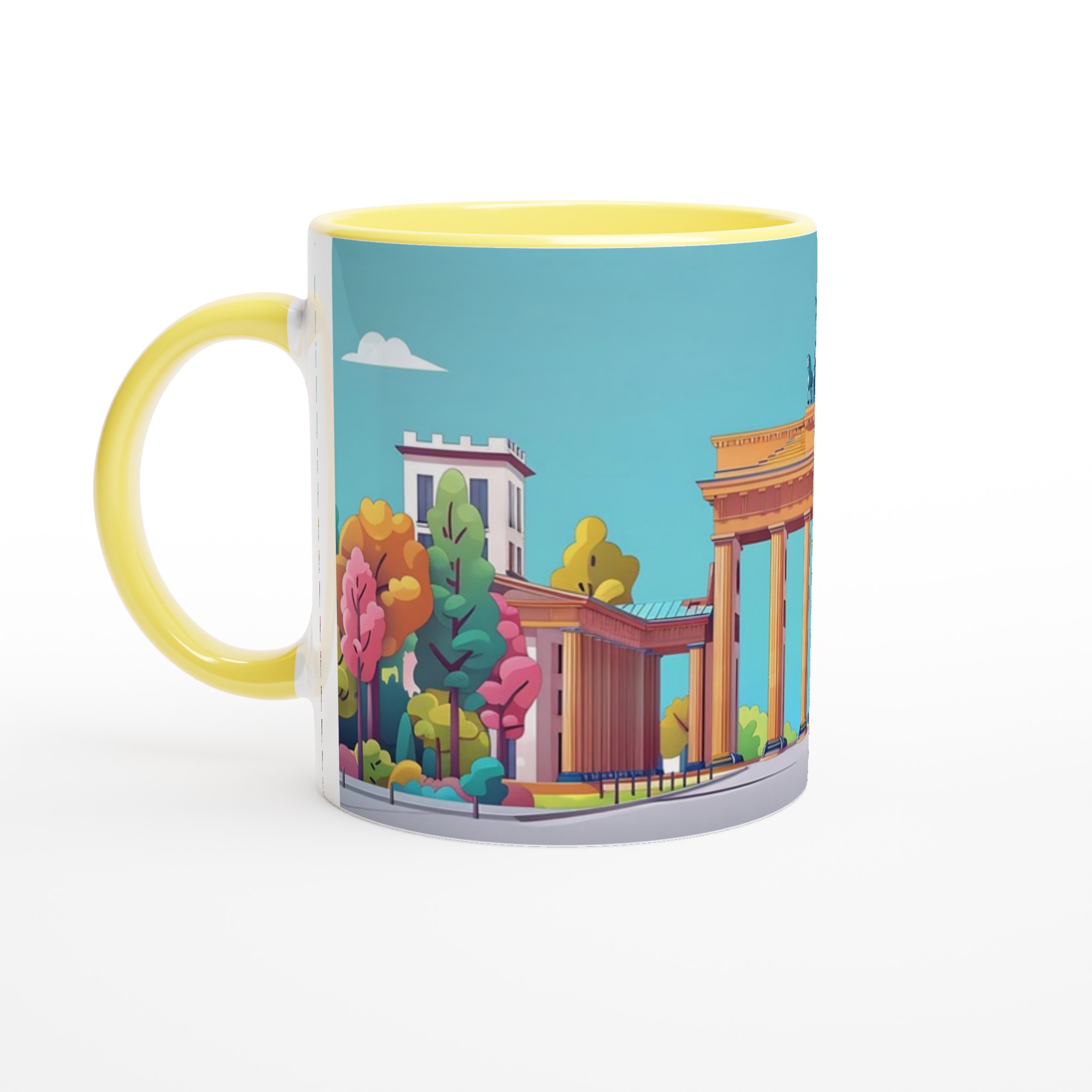 Brandenburger Tor Konstnärlig Mugg – Färgstark Berlin Illustration | 11oz Keramisk Mugg i Valfri Färg 5 95f47c29-5b52-4b19-9889-31ec8f8bf125