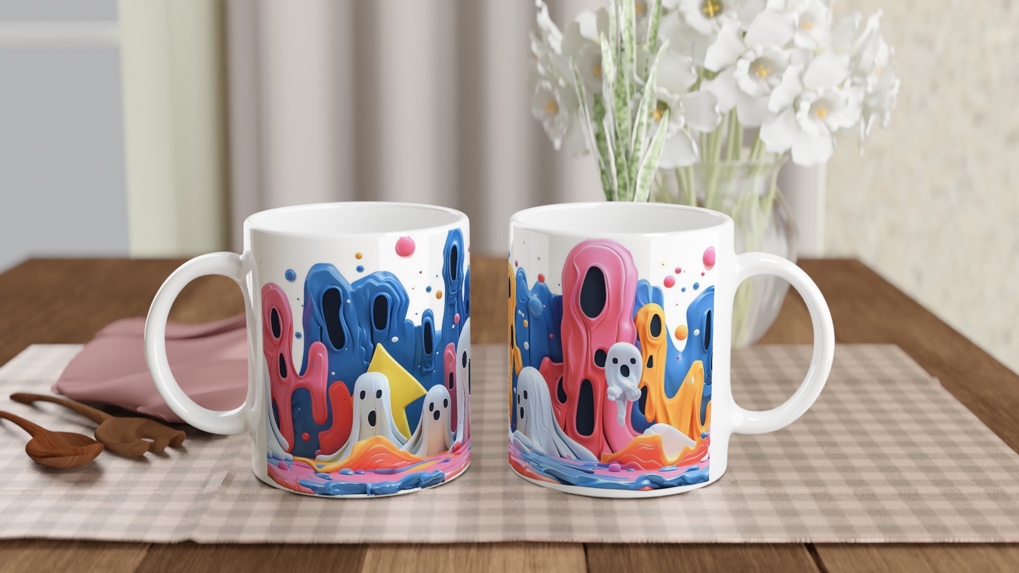 "Spooky Doodles" 11oz Keramikmugg – En Färgexplosion för Din Favoritdryck 10 96361000-3cfd-4ad0-8579-7980875db11b