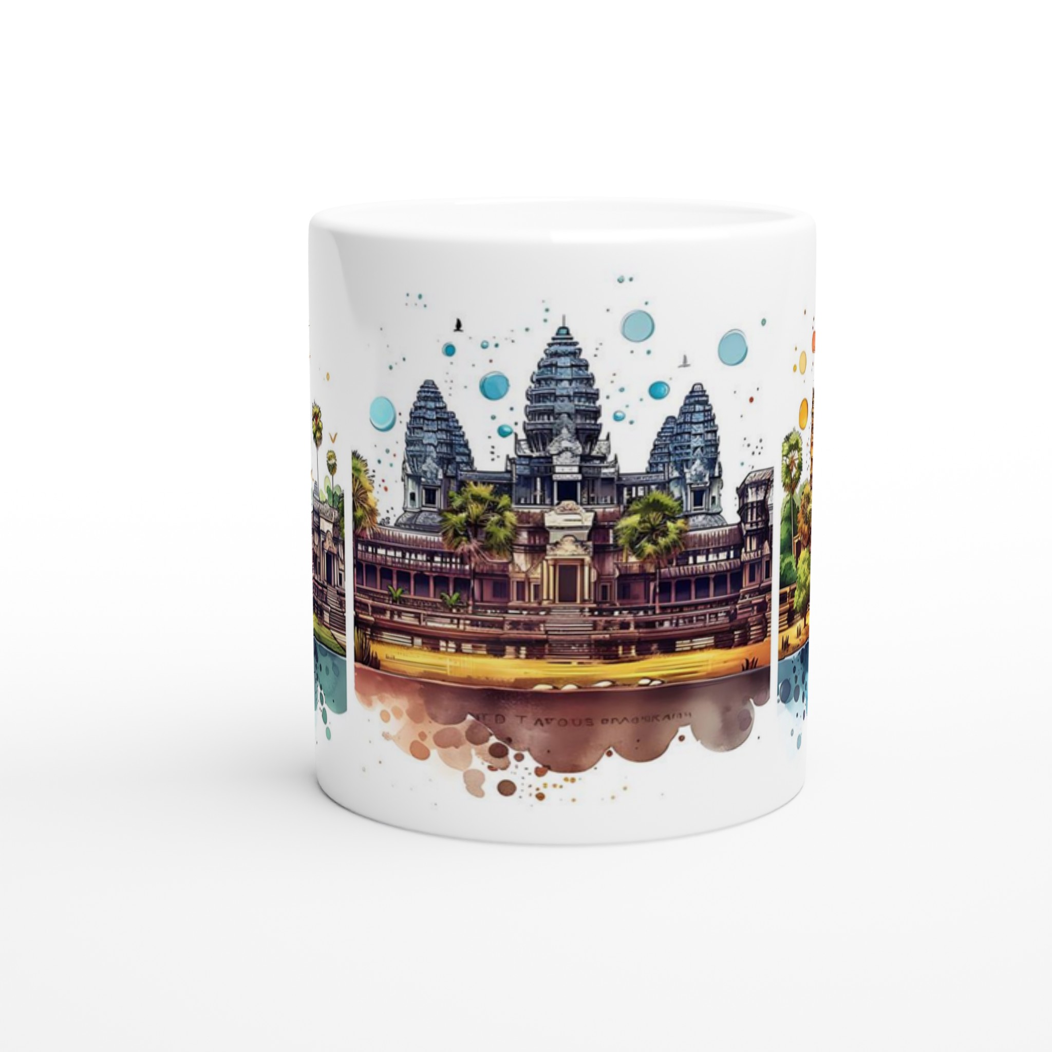 Angkor Wat Akvarell Mugg - Välj din färg, 11oz Keramikmugg för kaffeälskare & resenärer 8 96804056-b475-4276-9ca9-e62f92f319ca