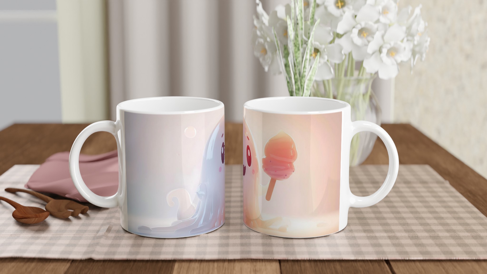 Söt Spöke med Glass – Charmig Keramikmugg i Valfri Färg 10 972854bd-67ac-443d-9075-a6c40e8404a0