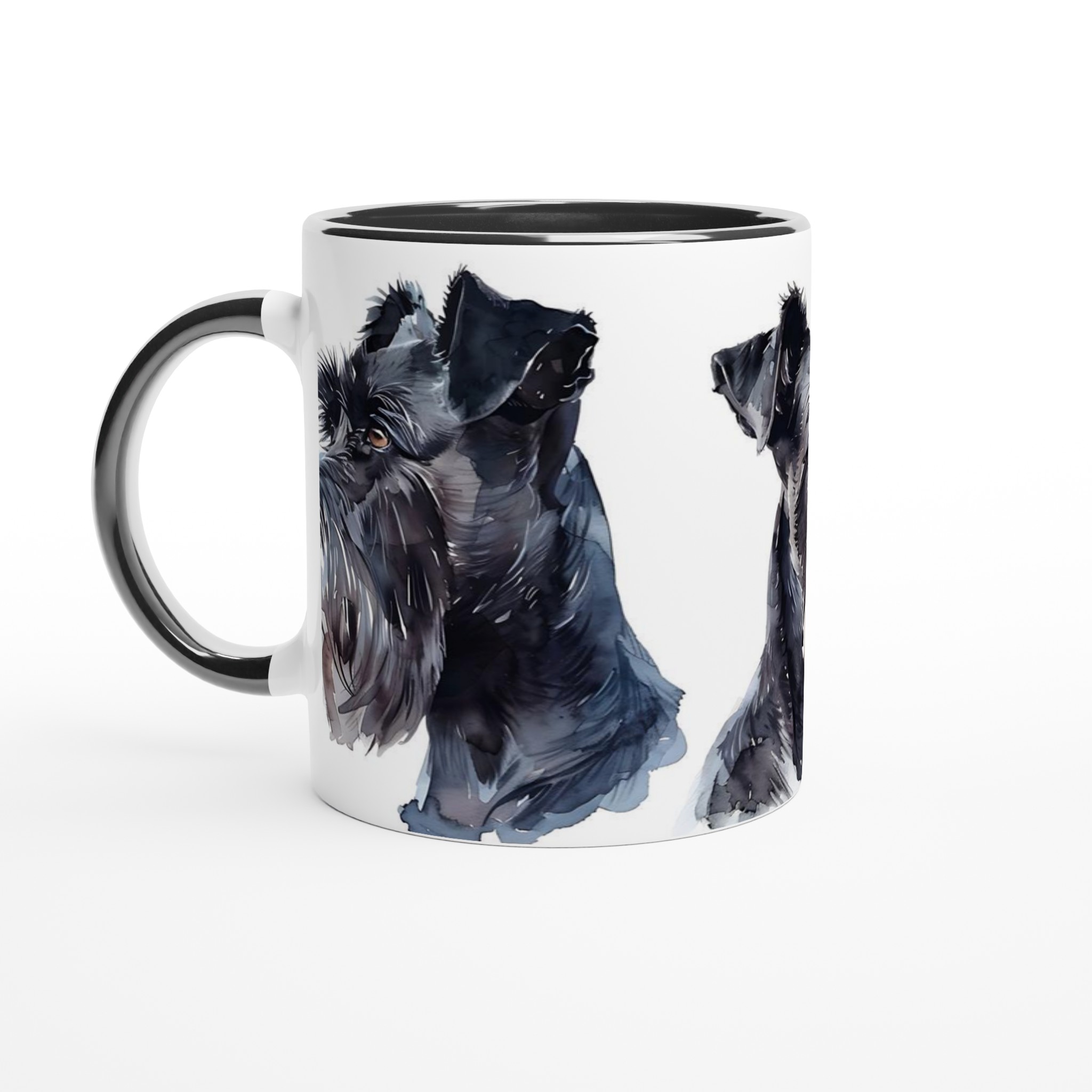 Svart Schnauzer Akvarell Mugg - Personlig 11oz Keramikmugg i Valfri Färg 2 9748b7f9-cb9a-4938-ada3-ecf7736637d3