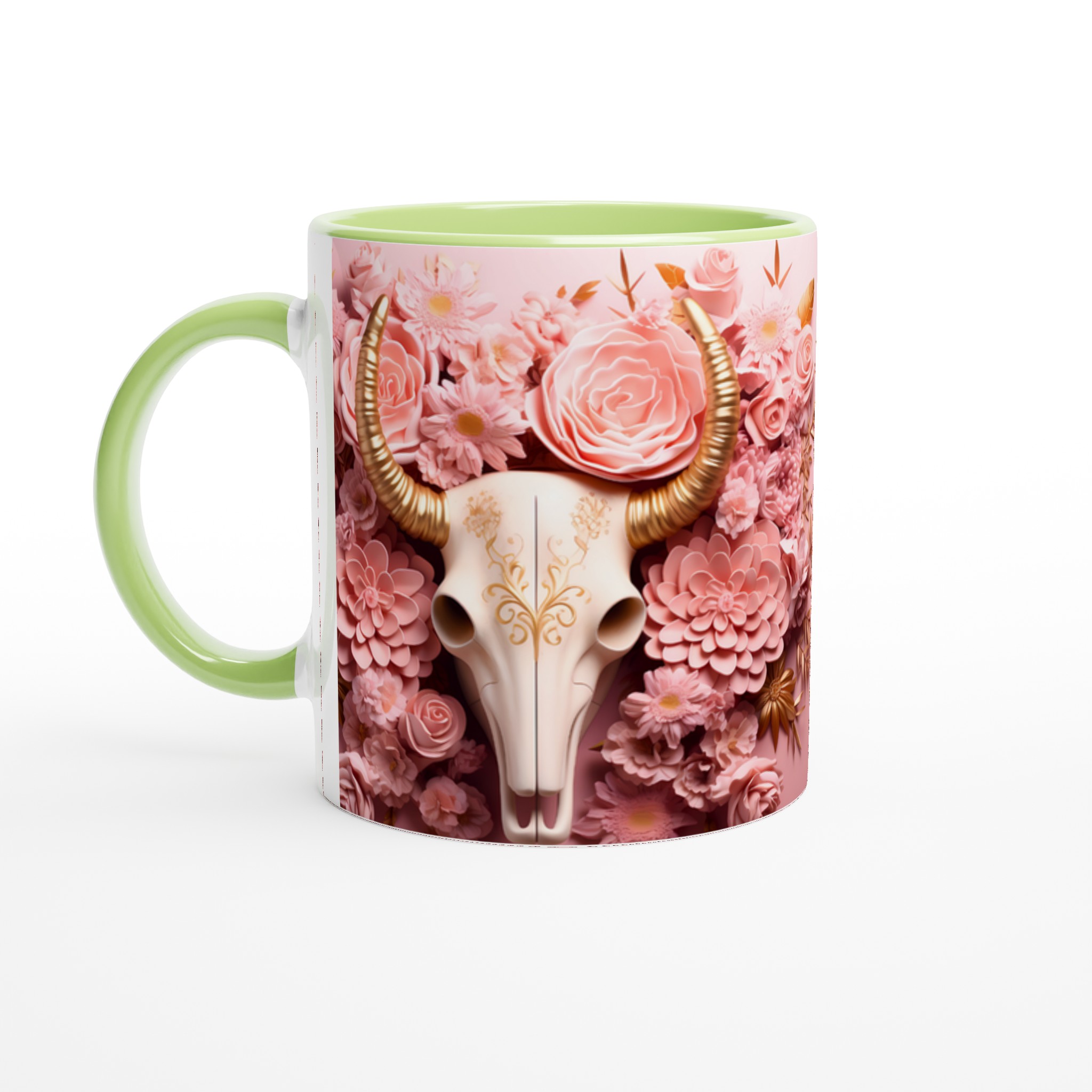 Romantisk Western Skalle Mugg – 11oz Keramikmugg i ditt val av färger 3 9832b81d-0ecb-4365-a831-0dcdaa8f6aa5