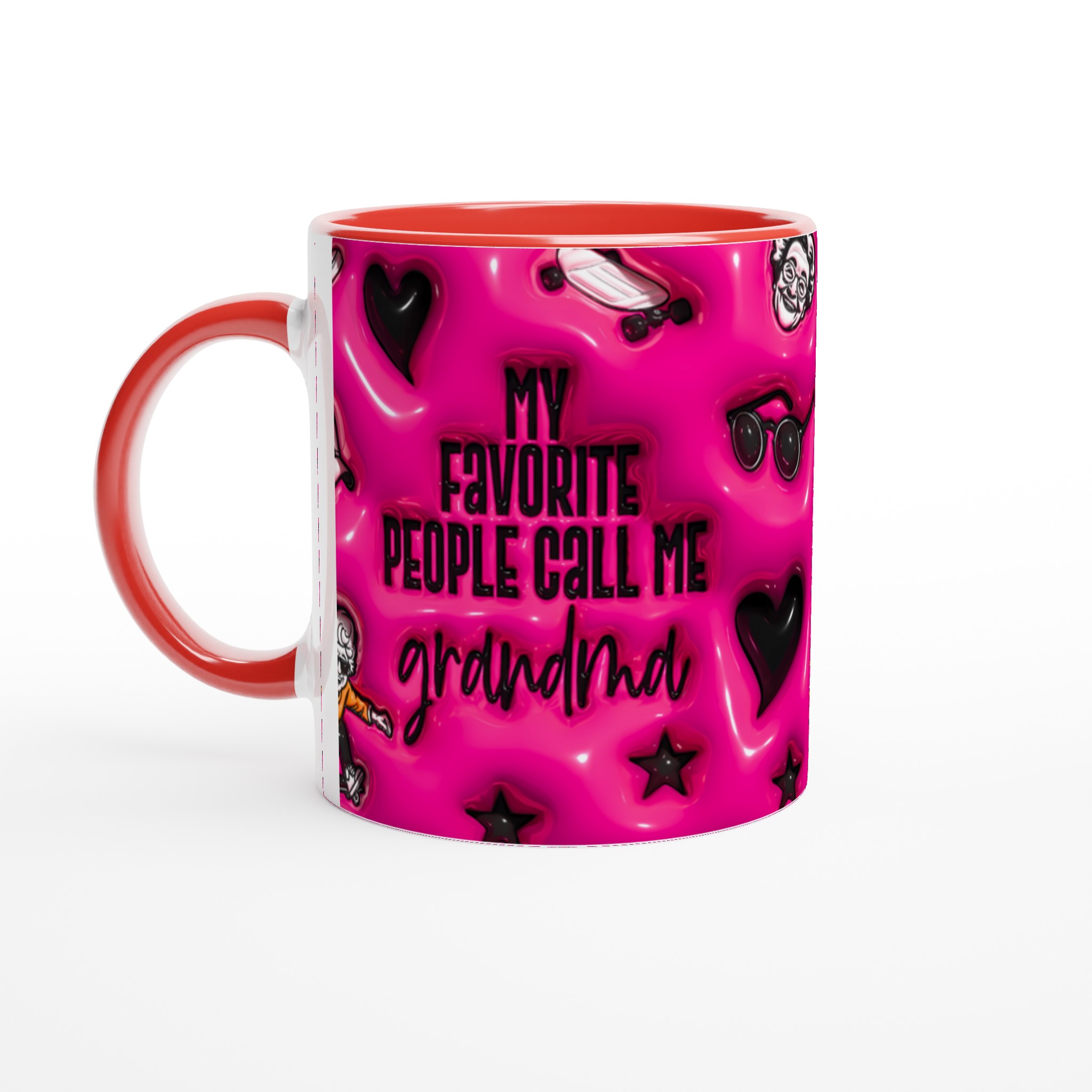 Bästa Farmors Mugg – Rosa Skateboard Grandma Design, 11oz Keramik, Välj Din Färg! 2 9839d4c1-1ae5-4a29-8aa8-6cac1d128b9b