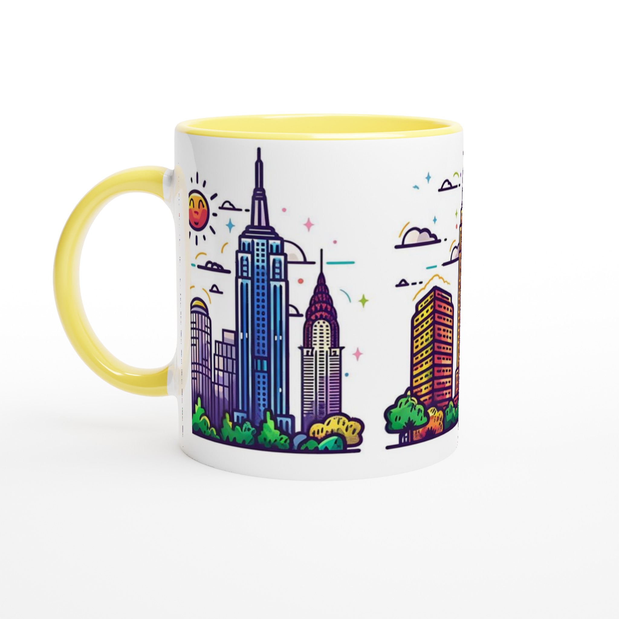 New York City Ikoner Keramikmugg – Färgglad Urban Pop Art för Kaffeälskare, Välj Din Favoritfärg! 5 9897a535-6e76-4959-88f5-9c23a6c30bdb