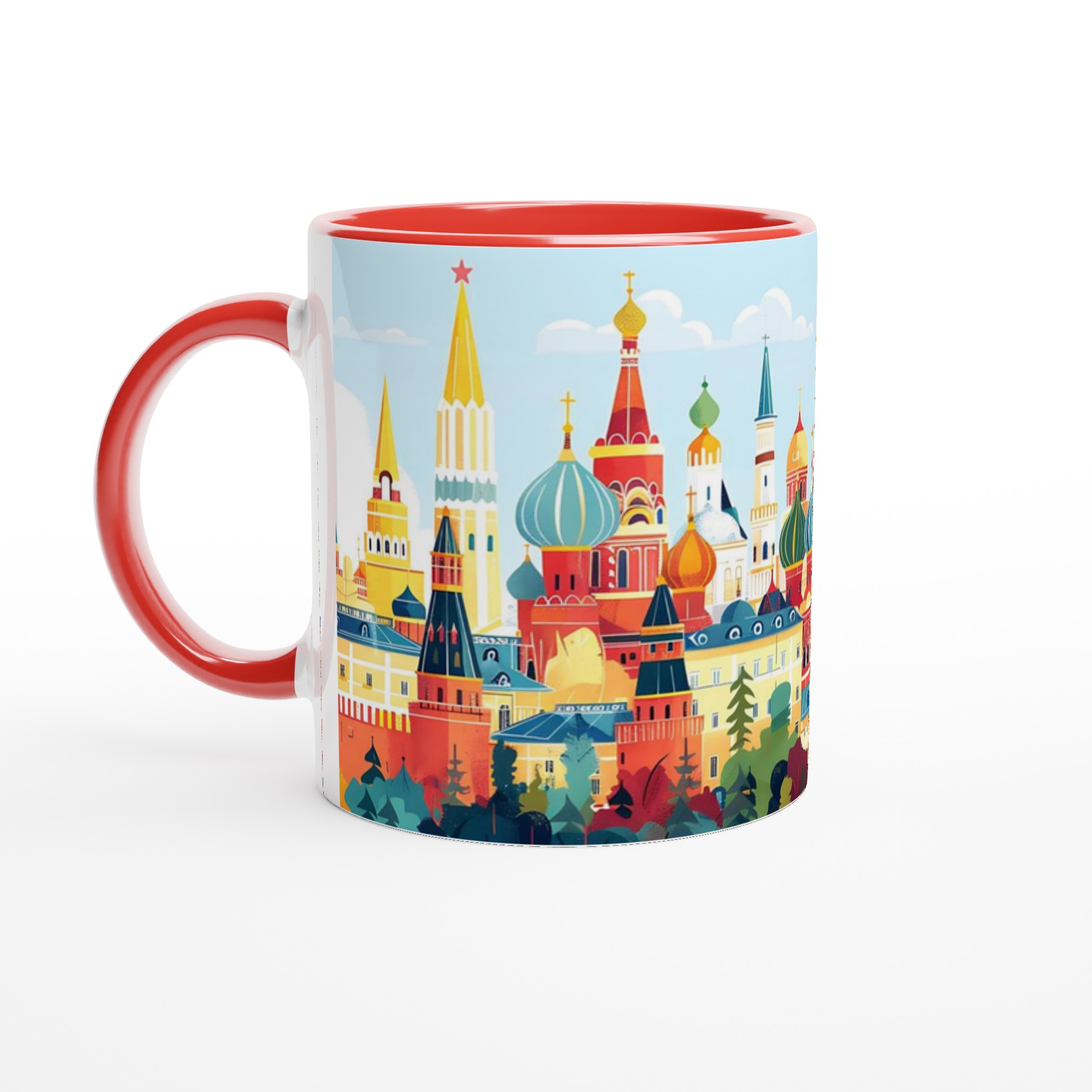 Mångfärgad Moskva Skyline Mugg – 11oz Keramik för Kaffe & Te i Flera Färger 2 989f3306-3df0-4a3d-9005-94d60cda13e5