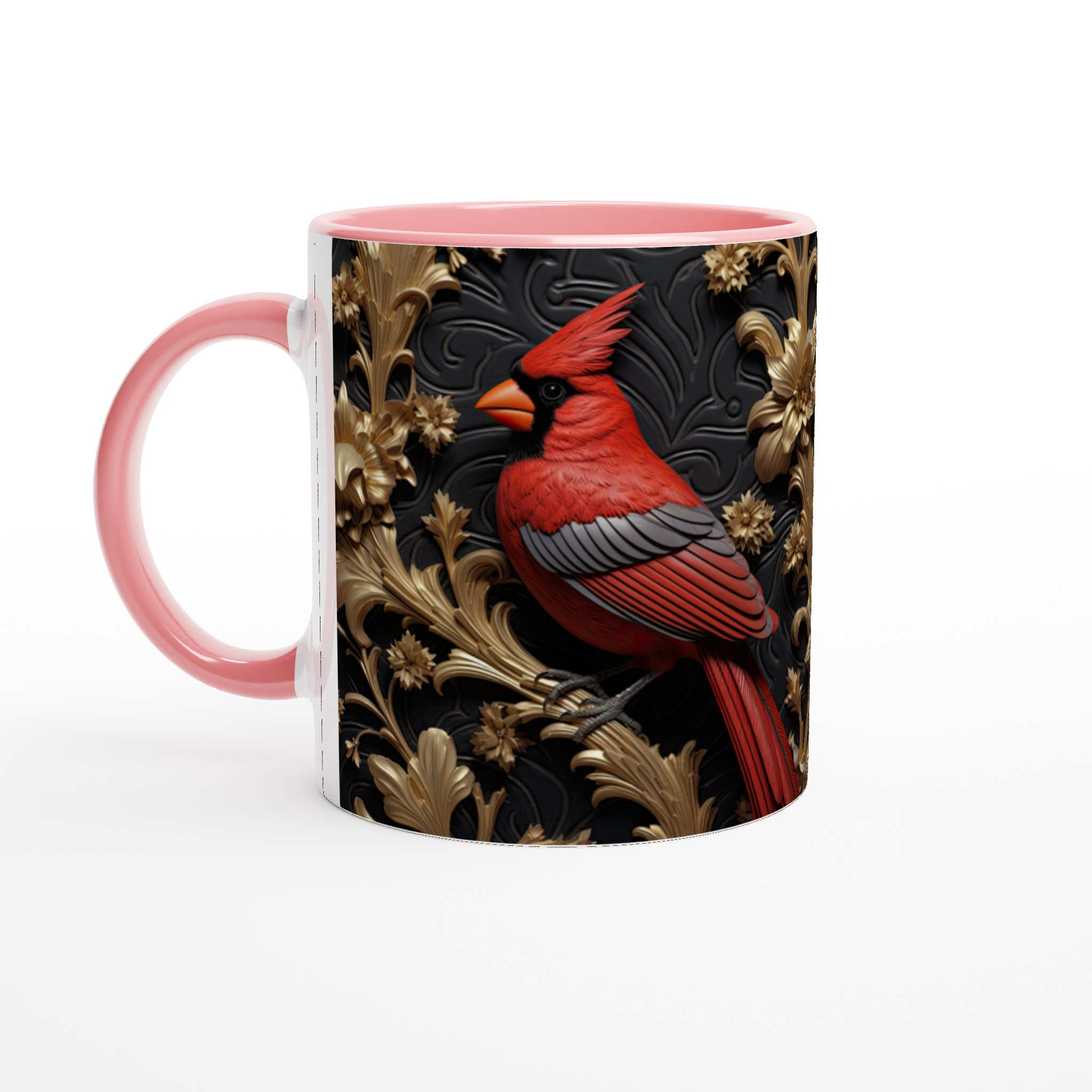 Elegant 11oz Ceramic Mug with Regal Red Cardinal & Gold Flourish Design 6 98c828f2-7c3f-4dab-ac87-181a9260f9f4