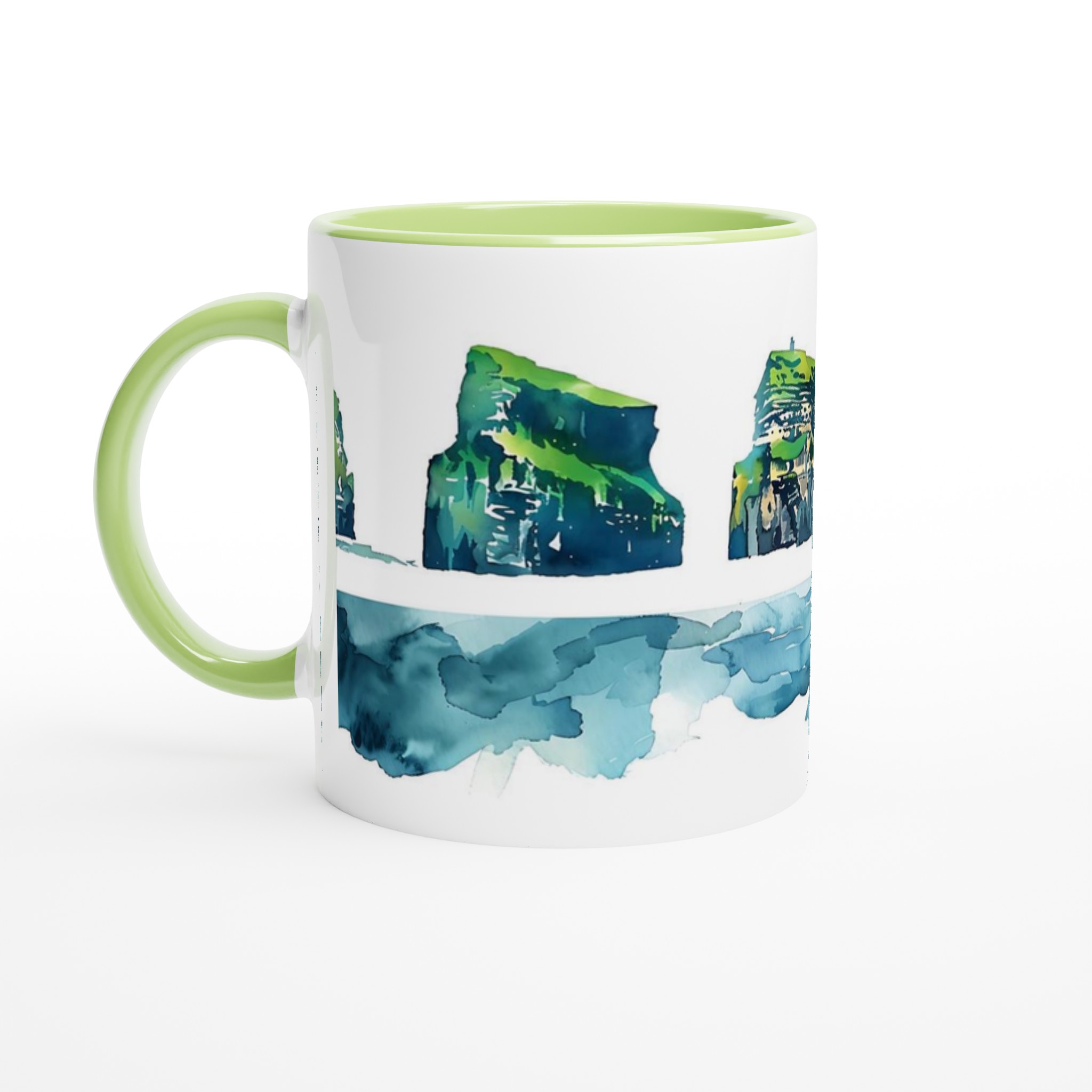Klippkustens Charm: Akvarellinspirerad 11oz Keramisk Mugg – Välj bland 7 Färger! 3 991e23f4-5059-4cd2-9f43-aa0347e30f87