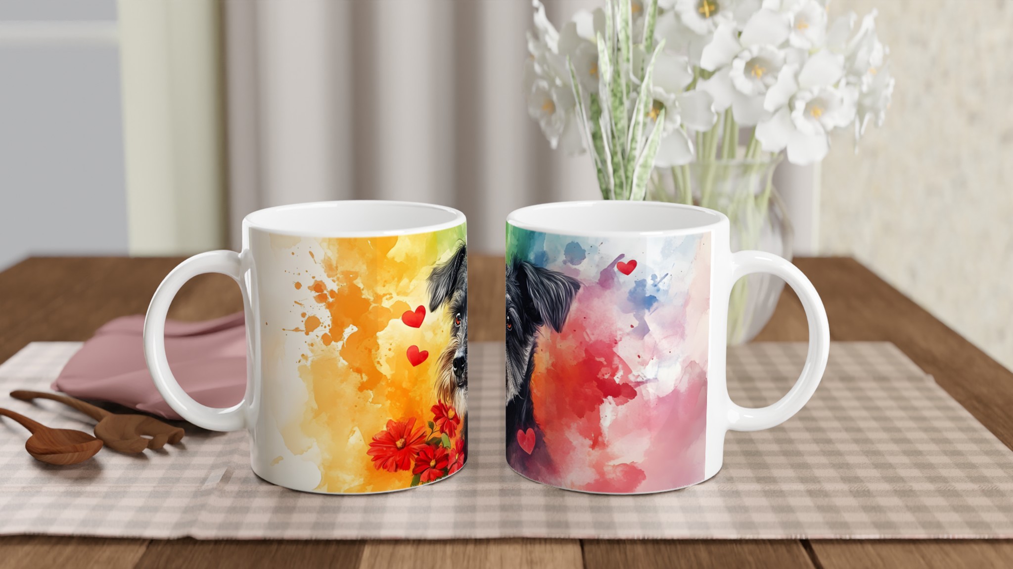 Kärleksfull Dvärgschnauzer Mugg – Levande Akvarelldesign för Djurälskare i Flera Färger 10 997097ab-40b2-4bee-b031-06c59d98651b