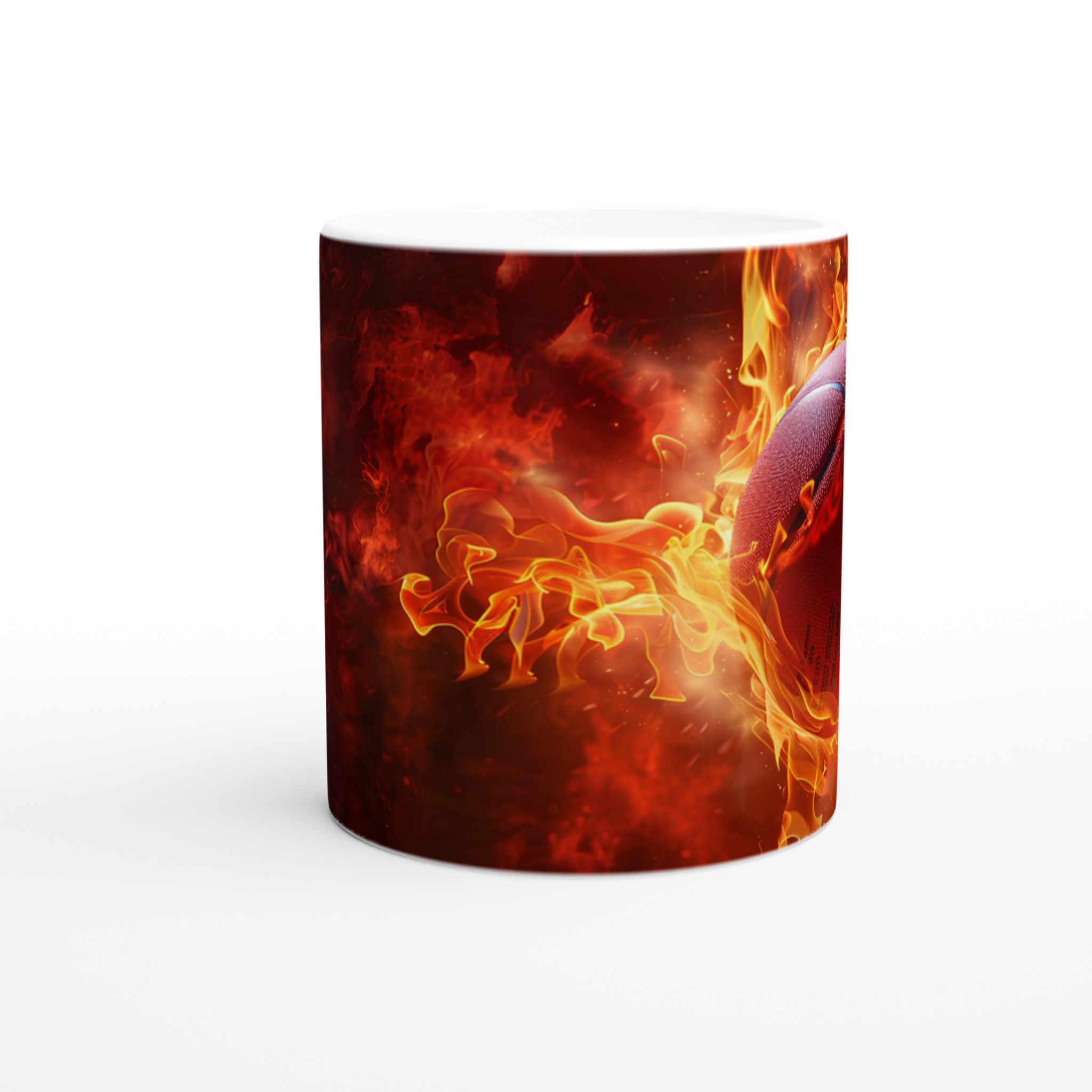 Fiery Basketball Keramikmugg - 11oz Flammande Design, Perfekt för Sportfans 8 9981f2f8-21d6-4838-b144-d6daee577a6d