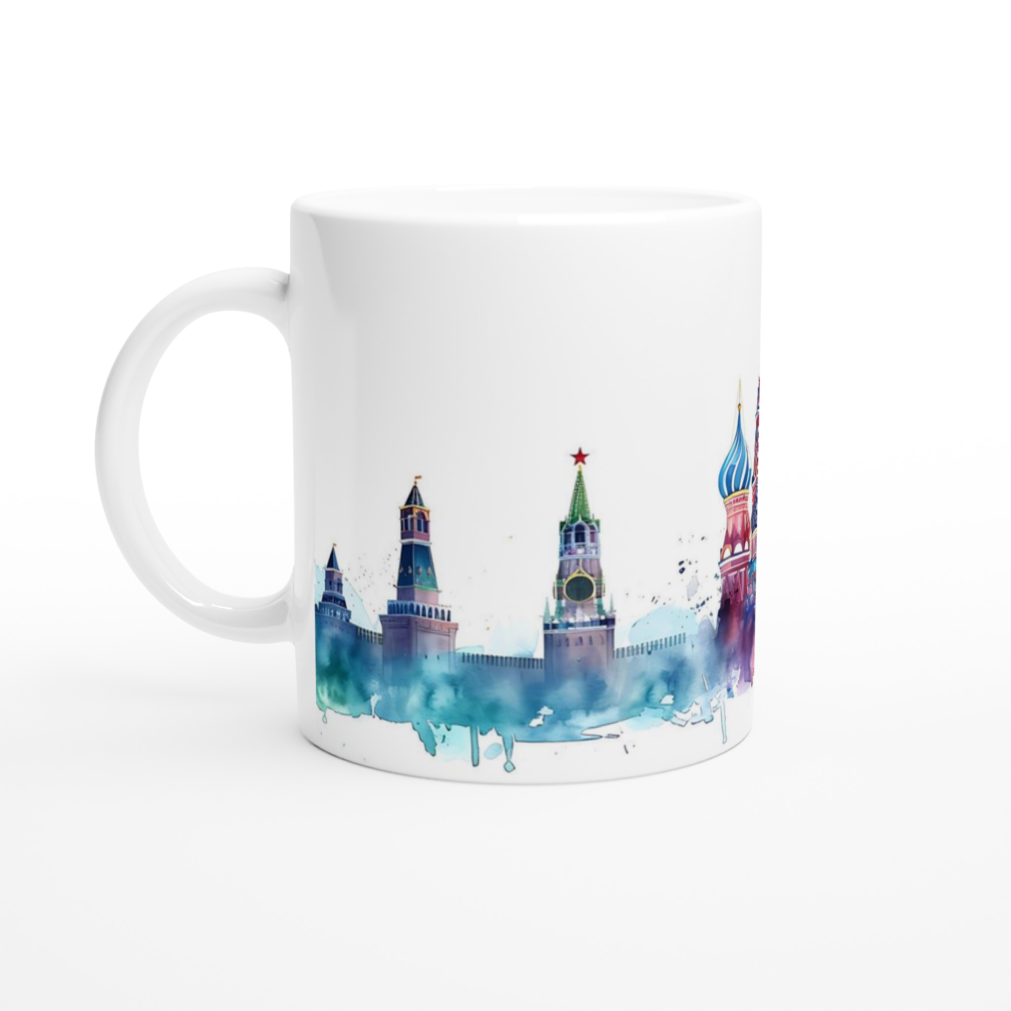 Färgsprakande Rysk Arkitektur Mugg – Vit 11oz Keramisk Mugg med Ikonisk Design 1 99d30dea-3902-4979-a053-a3a98e45f727