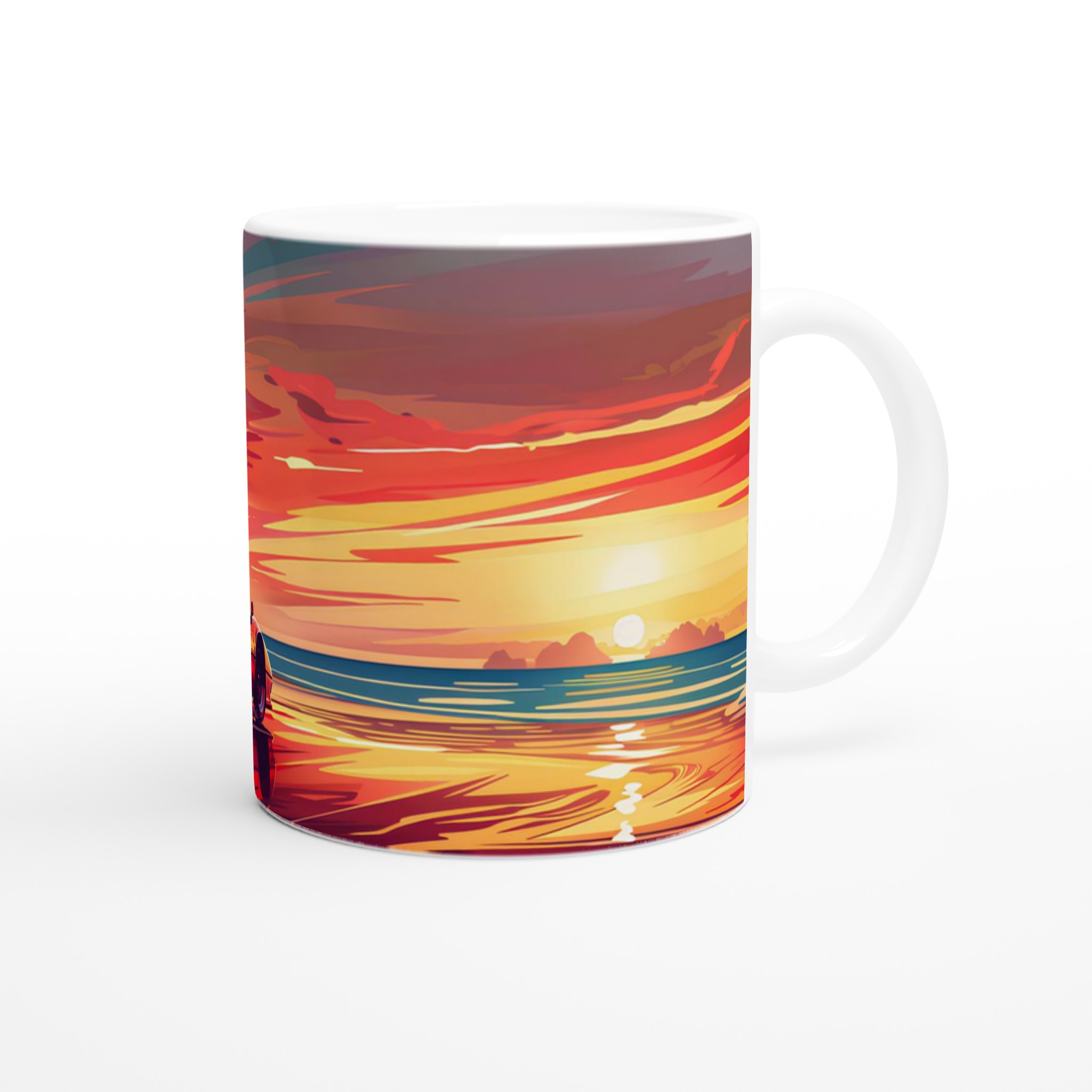 Retro Sunset Sportbil – 11oz Keramikmugg i ditt val av 7 levande färger 9 99d41d8d-07b4-46c7-88c4-046cd32a1f1a