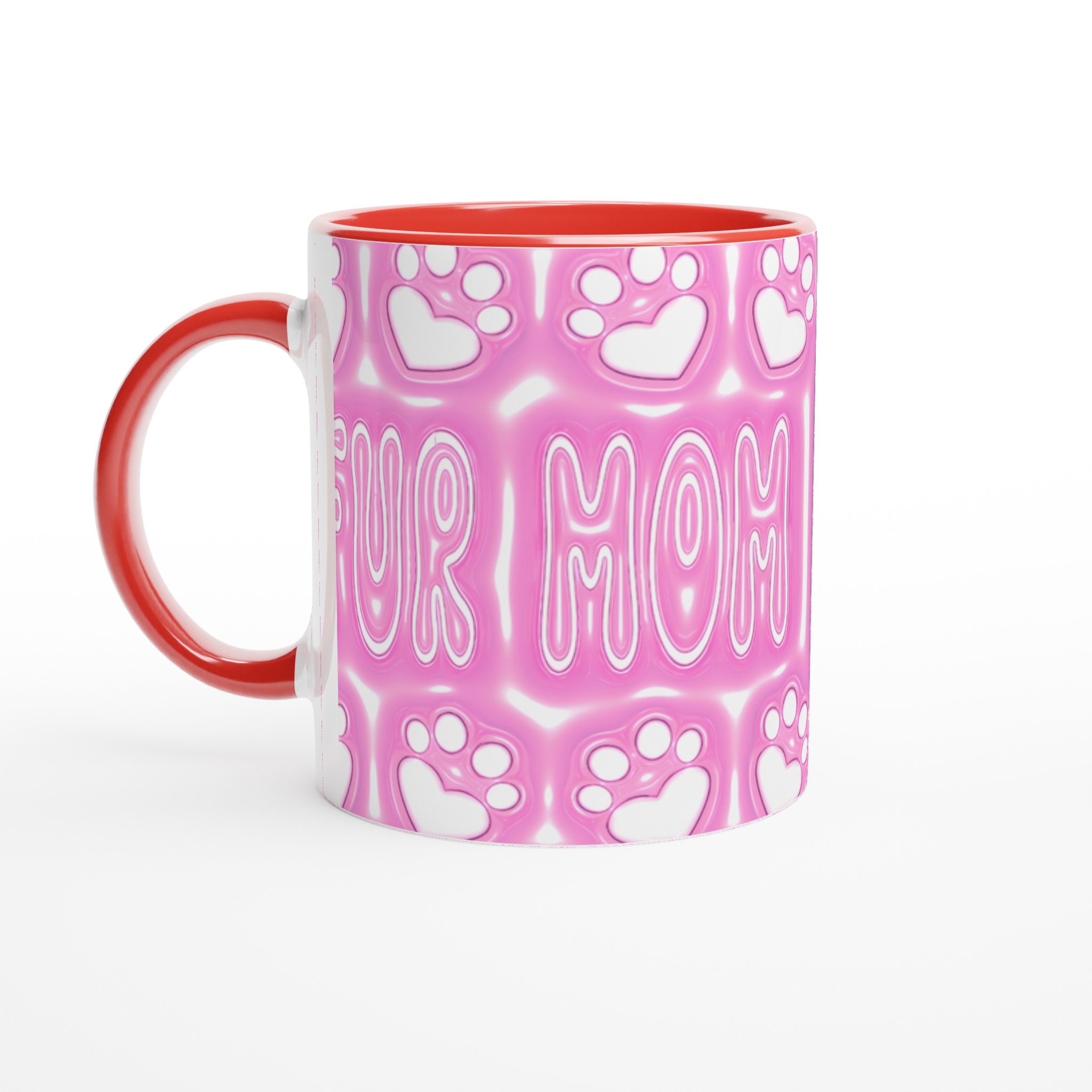 "Fur Mom" Pink Glazed Keramikmugg – Perfekt Gåva för Katt- och Hundälskare, Välj din färg! 2 99e4d41f-73d9-4431-8deb-dbf2bca616d7