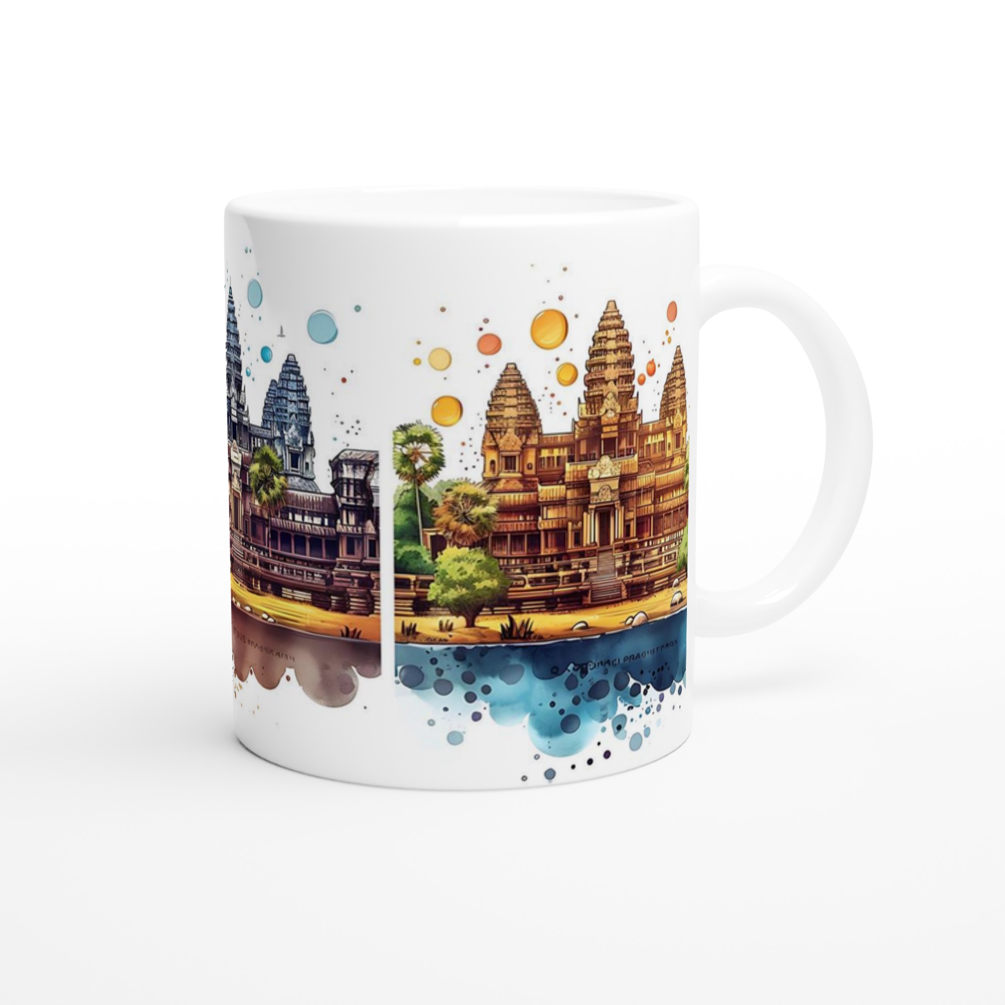 Angkor Wat Akvarell Mugg - Välj din färg, 11oz Keramikmugg för kaffeälskare & resenärer 9 9a02da6c-5eb5-4072-bb58-ee3c6bf6271a
