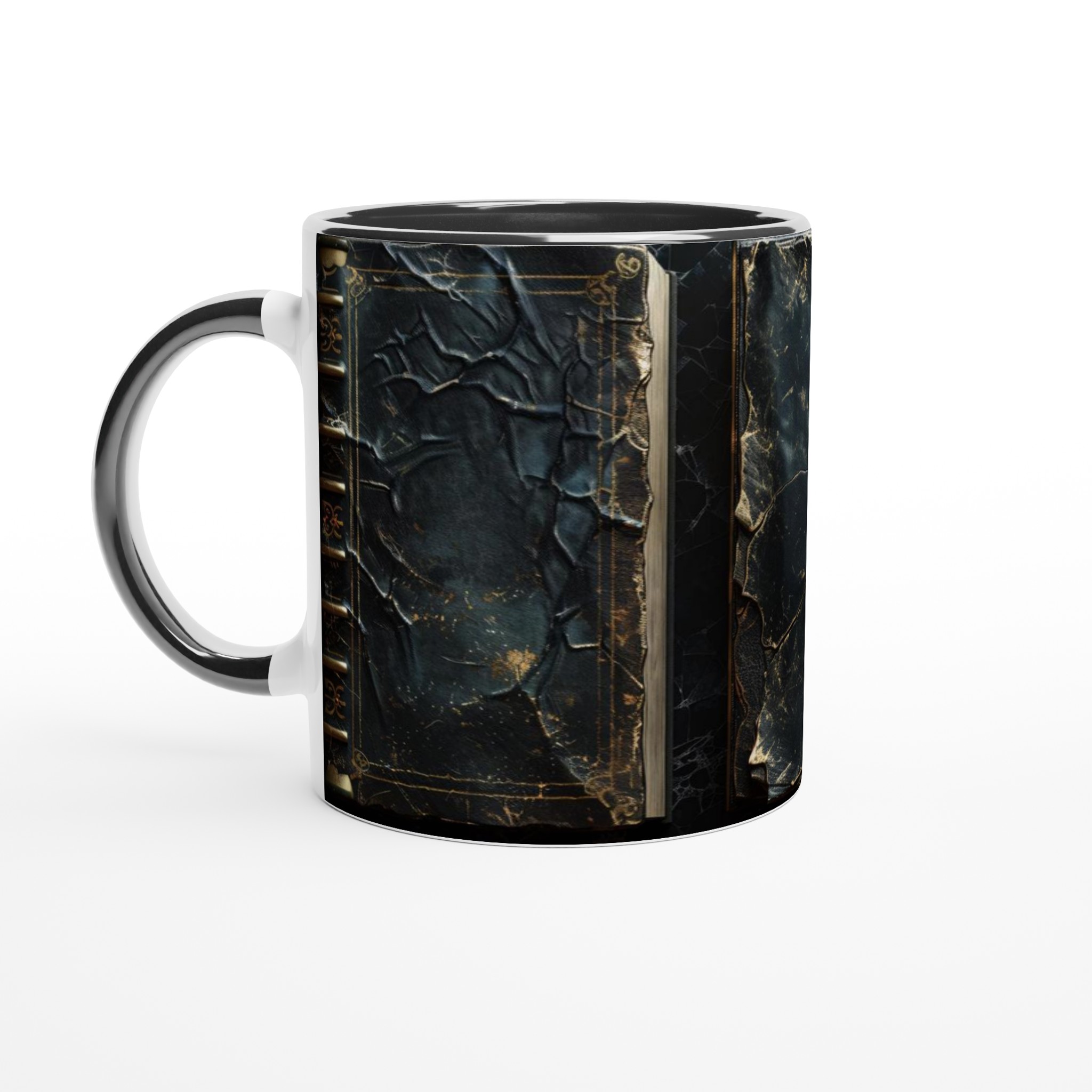 Vit 11oz keramisk mugg med elegant vacker svart vintage finish i sju färgstarka keramiska nyanser 7 9a2a8857-6a78-4d0b-b308-a1e41c1b99d7
