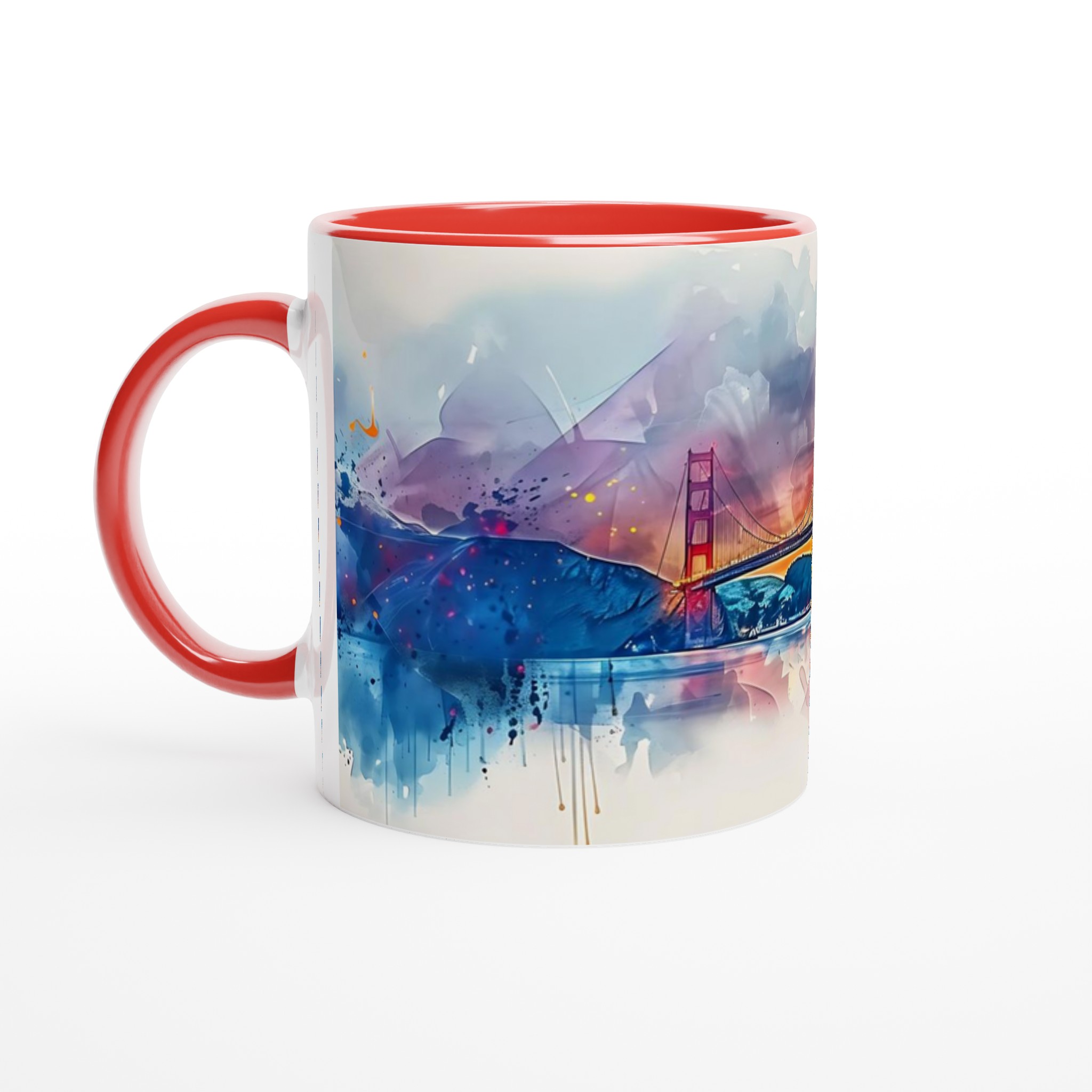 Golden Gate Akvarell Mugg - 11oz Keramikmugg med Ikonisk San Francisco Solnedgång 2 9a69b08b-d3a6-462c-82f9-1d9661b099e0