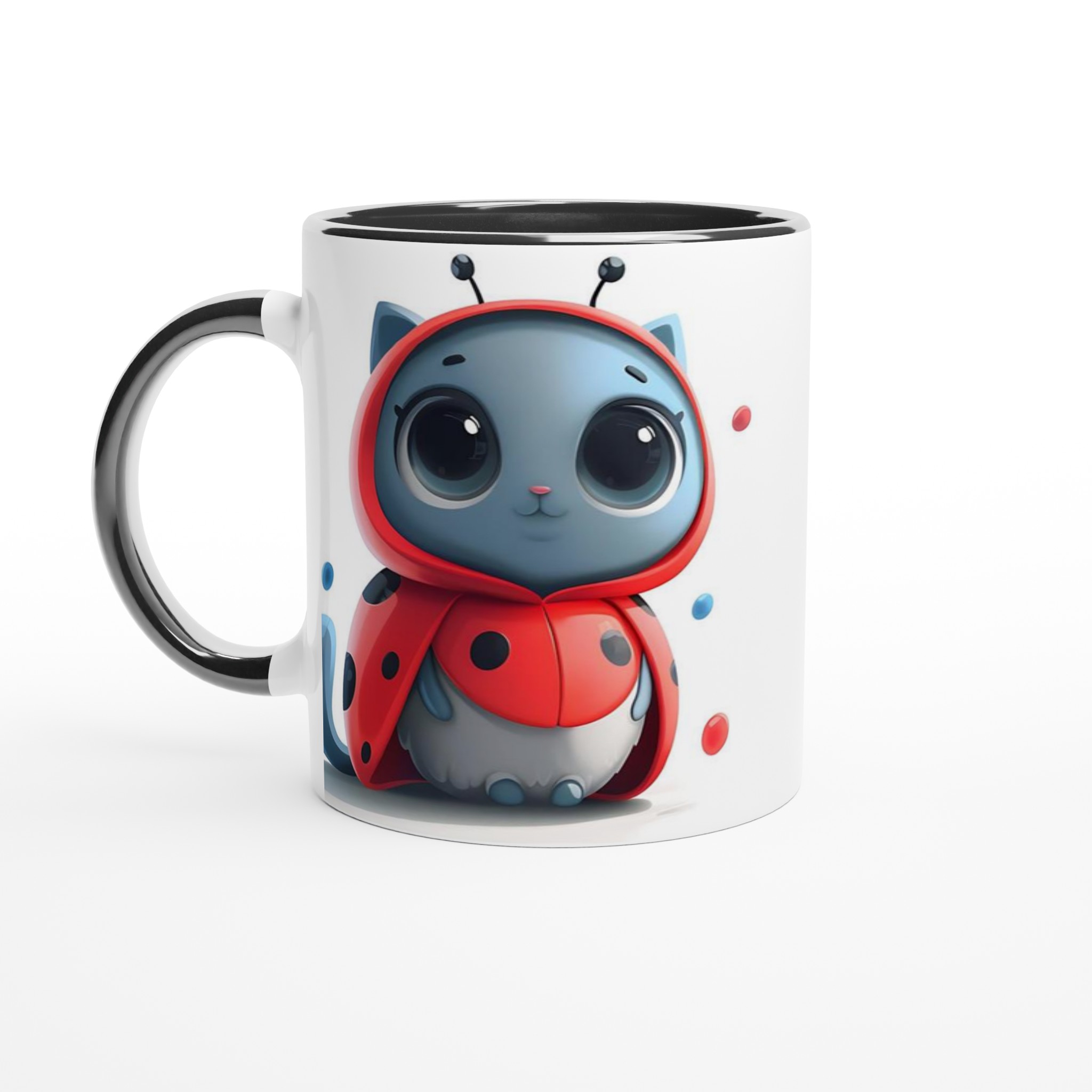 Söt kattunge nyckelpiga design 11oz keramisk mugg - Välj din favoritfärg! 7 9acb1925-bc0f-4f85-8c4b-200a843df392