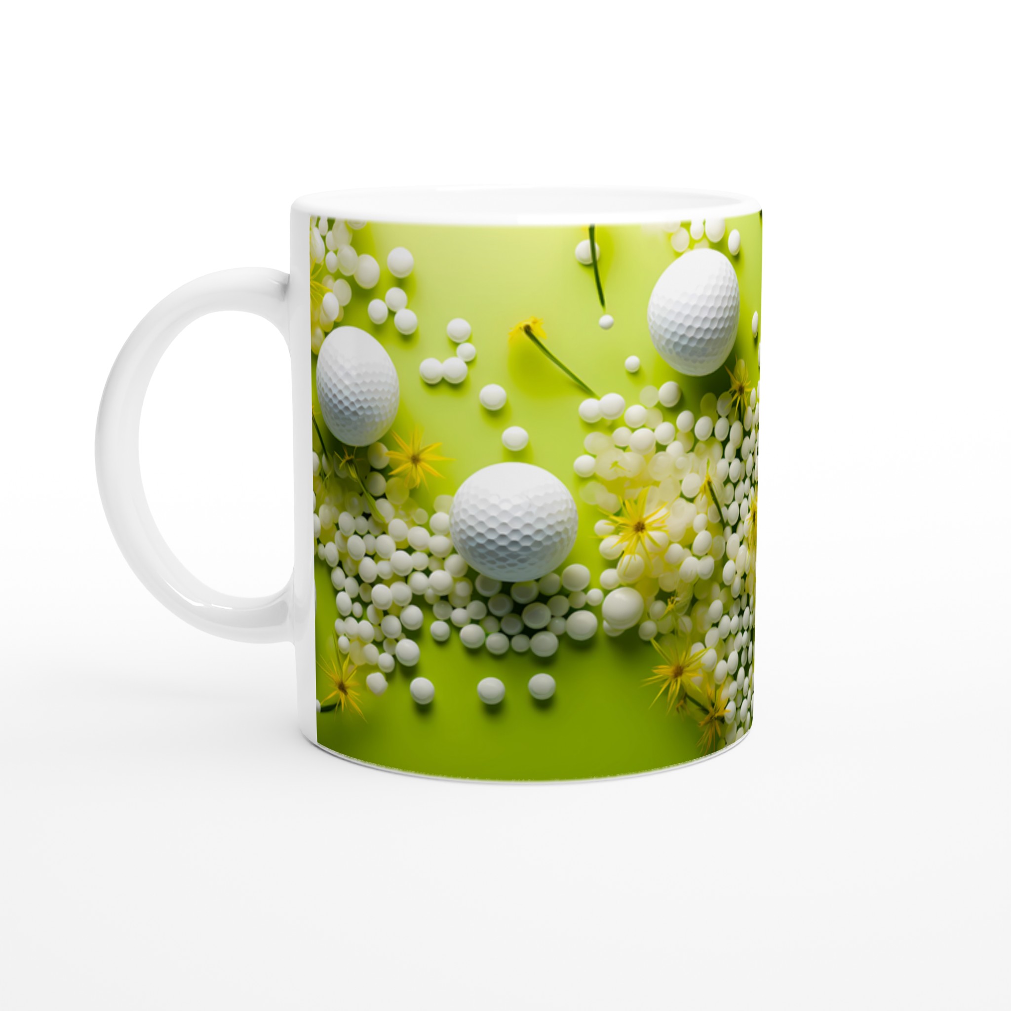 Golfboll & Dandelion Mugg – 11oz Keramikmugg i din favoritfärg för golfentusiasten 1 9accb958-e359-4481-abcc-e90ea9334564