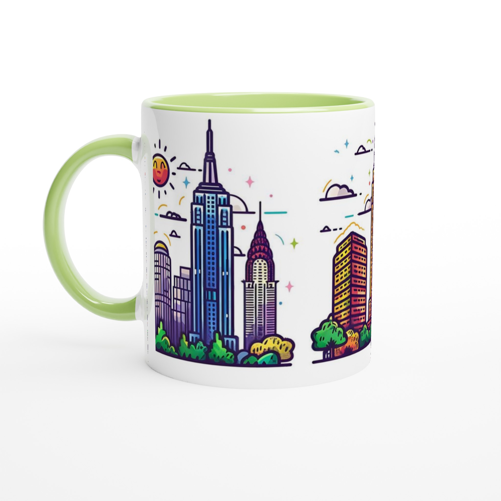 New York City Ikoner Keramikmugg – Färgglad Urban Pop Art för Kaffeälskare, Välj Din Favoritfärg! 3 9b440600-be25-4b07-9d61-8bc256b2c53e