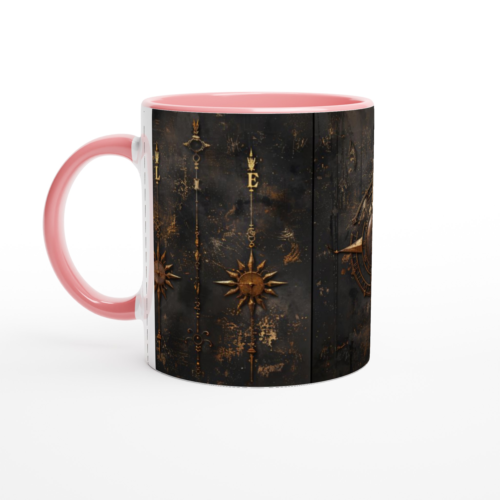 Mystisk Gyllene Kompass Mugg – 11oz Keramisk Kaffemugg i ditt val av 7 eleganta färger 6 9b852dc1-4437-447a-a101-4acff3f80338
