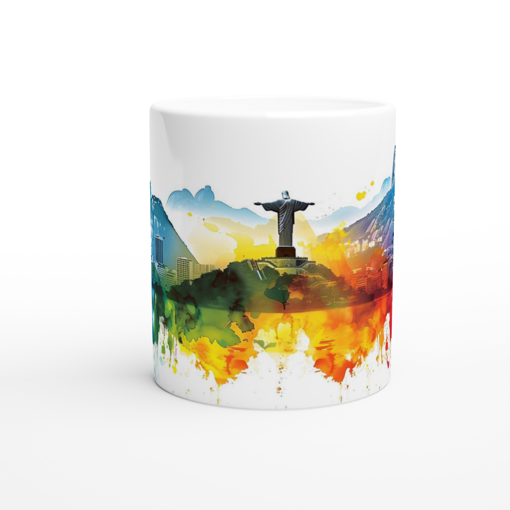 Rio De Janeiro Watercolor Cityscape Keramikmugg – En Färgexplosion för Din Kaffestund 8 9babca49-e059-4bb9-9aab-3d0d7fed04c9