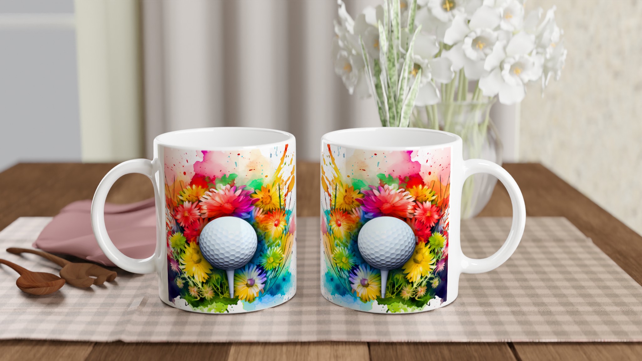 Mångfärgad golfmugg – konstnärlig 11oz keramikmugg för golfentusiasten 10 9bd8adb8-2c65-4233-a1da-f4aac1210013