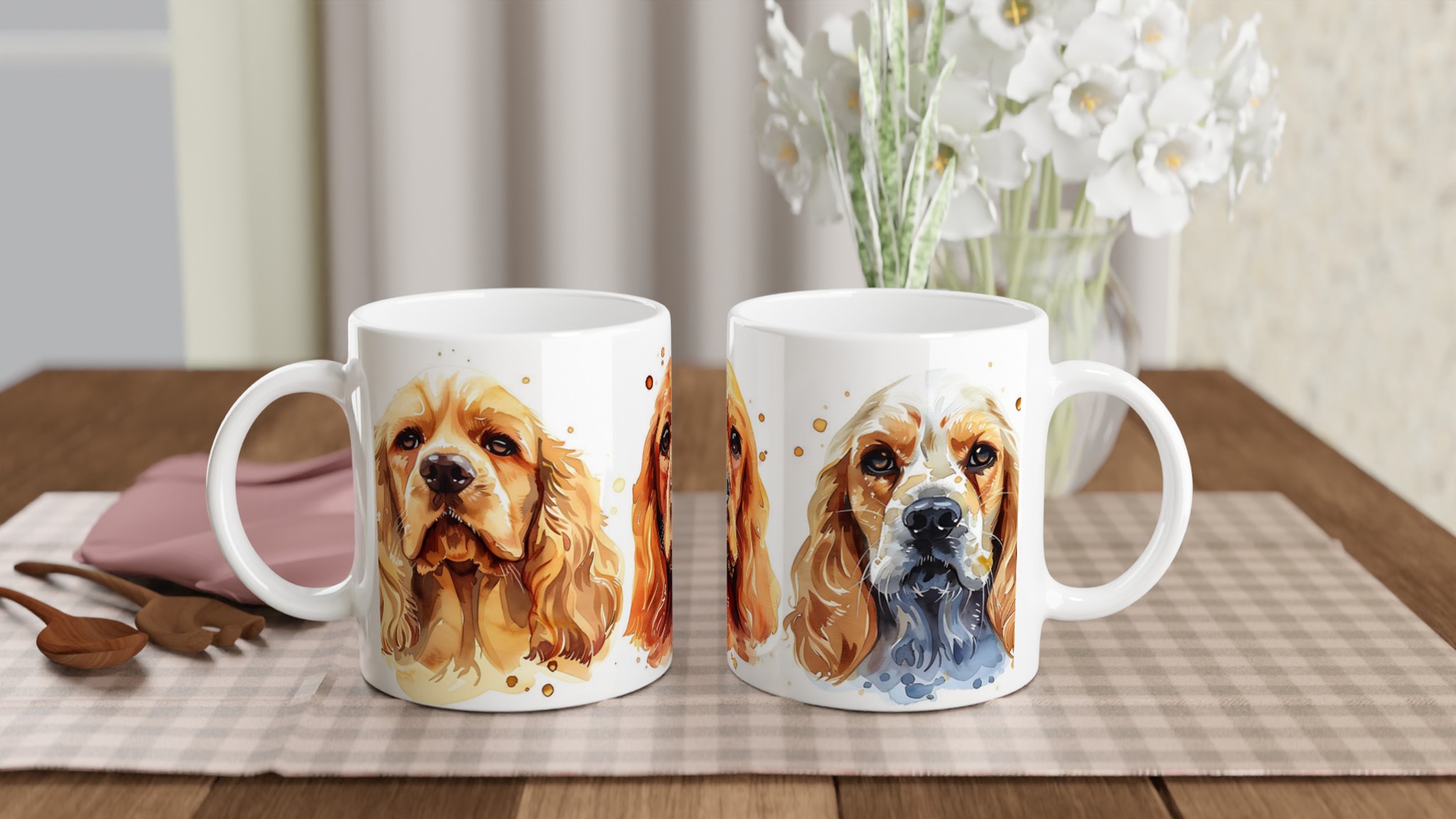 Cocker Spaniel Akvarell Mugg – Personlig Kaffemugg i 7 Färger 10 9c4b3628-dc14-4a30-84af-55b4cbfd3a5b