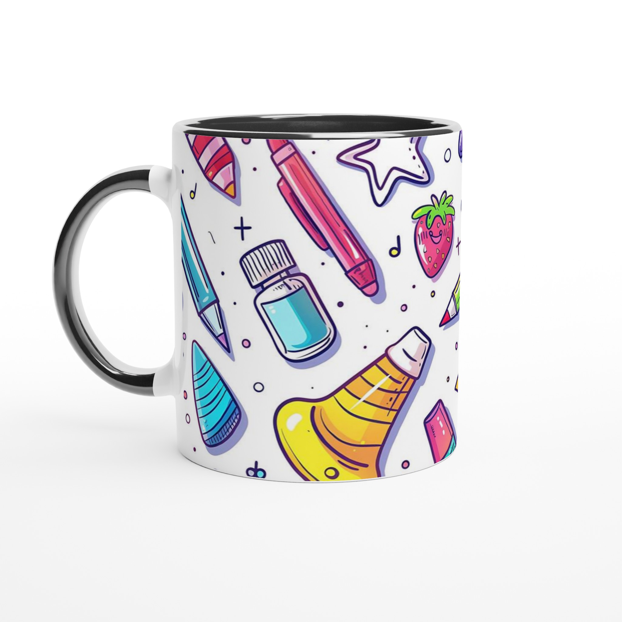 Kreativ Mugg med Tecknade Kontorsprylar – 11oz Keramikmugg i ditt val av 7 livfulla färger! 7 9c502109-3c33-416a-9cd8-7ab04fb05142