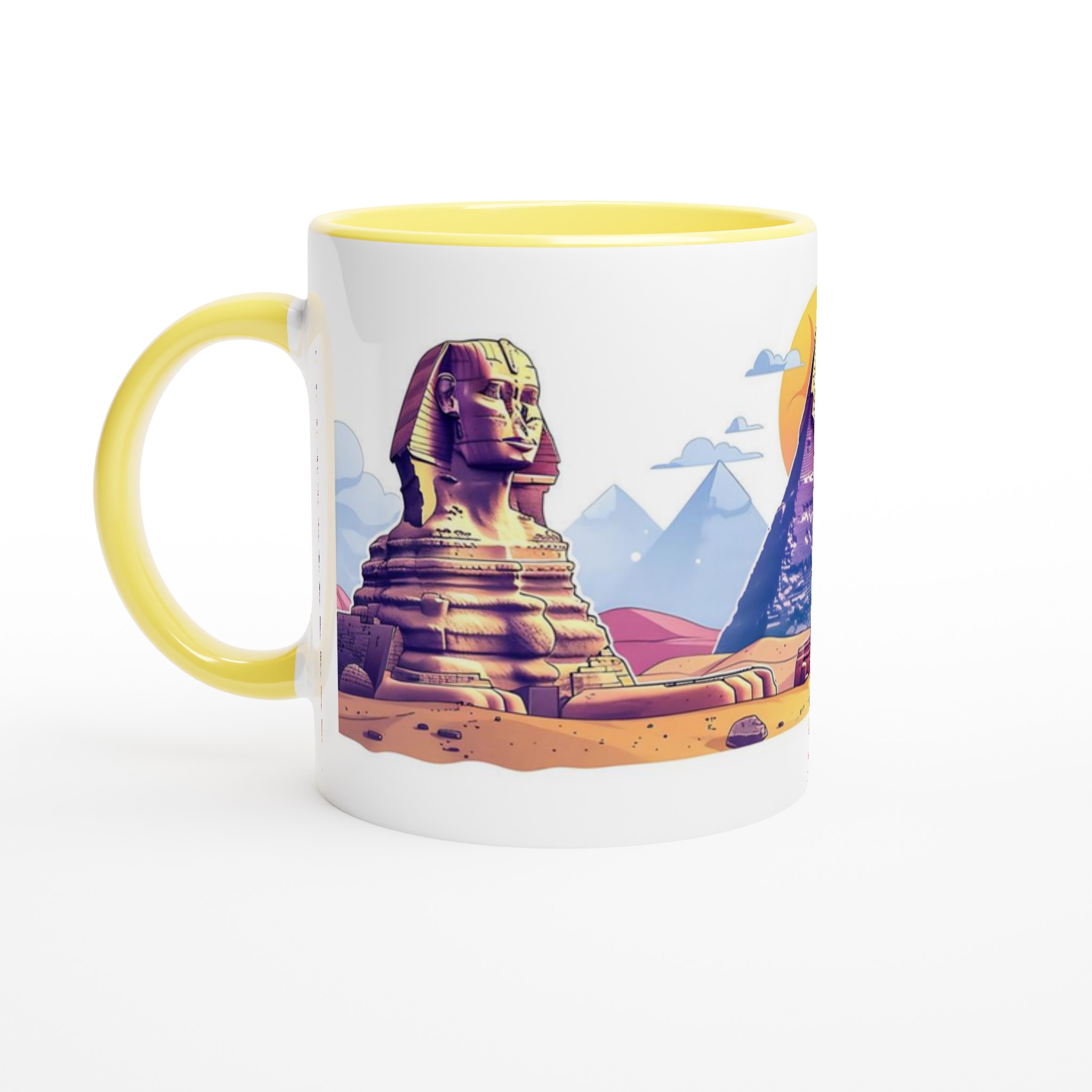 Egyptisk Pyramider & Sfinx Mugg – Färgstark Keramikmugg för Historieälskaren, Välj bland 7 Livfulla Färger 5 9d007756-27e5-4341-a835-a3e43928d82a