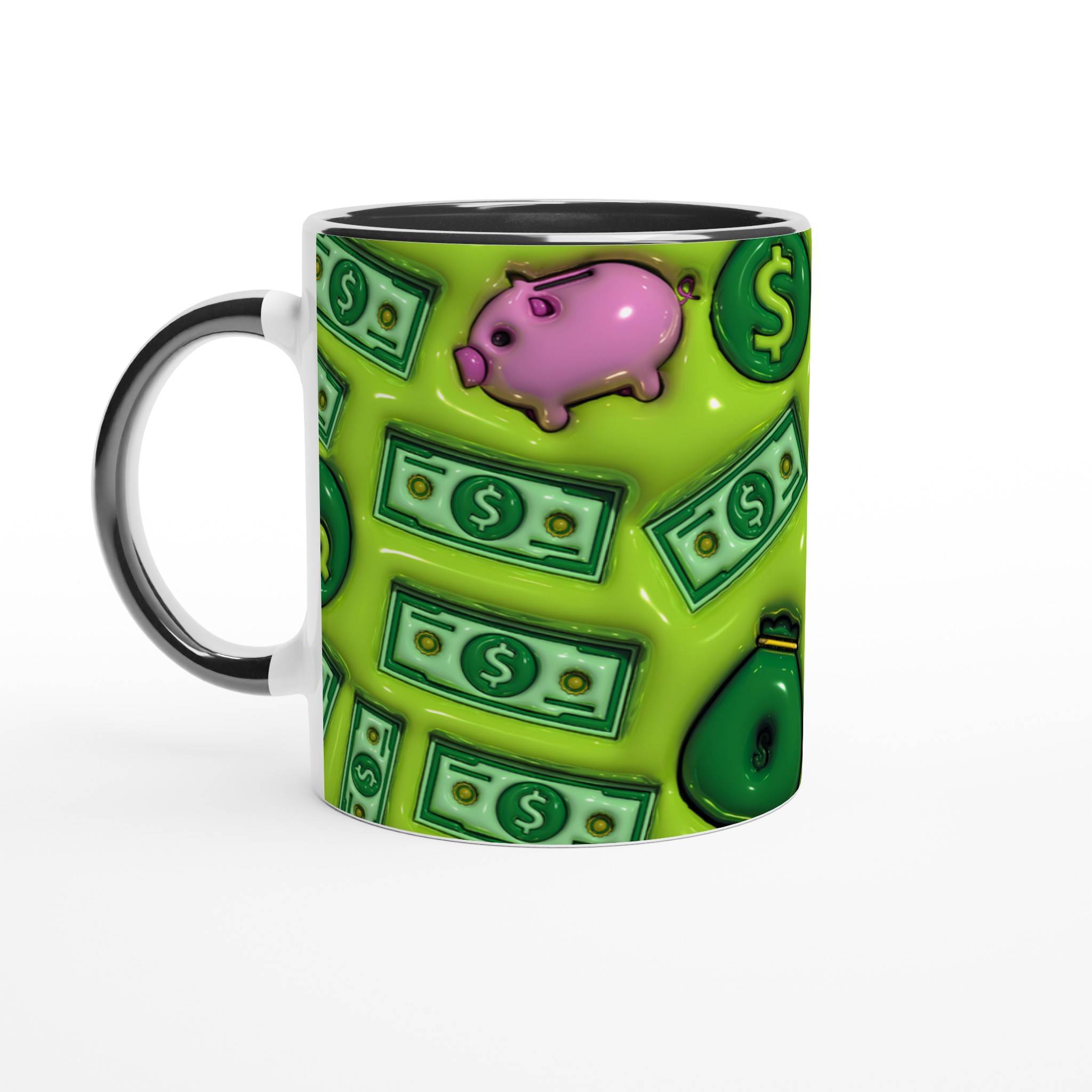 Lyxig Grön Pengar-tema Mugg – Investera i Stil med Vår 11oz Keramiska Kaffekopp 8 9d05d10a-89f3-4439-912f-afcd883a1a2e