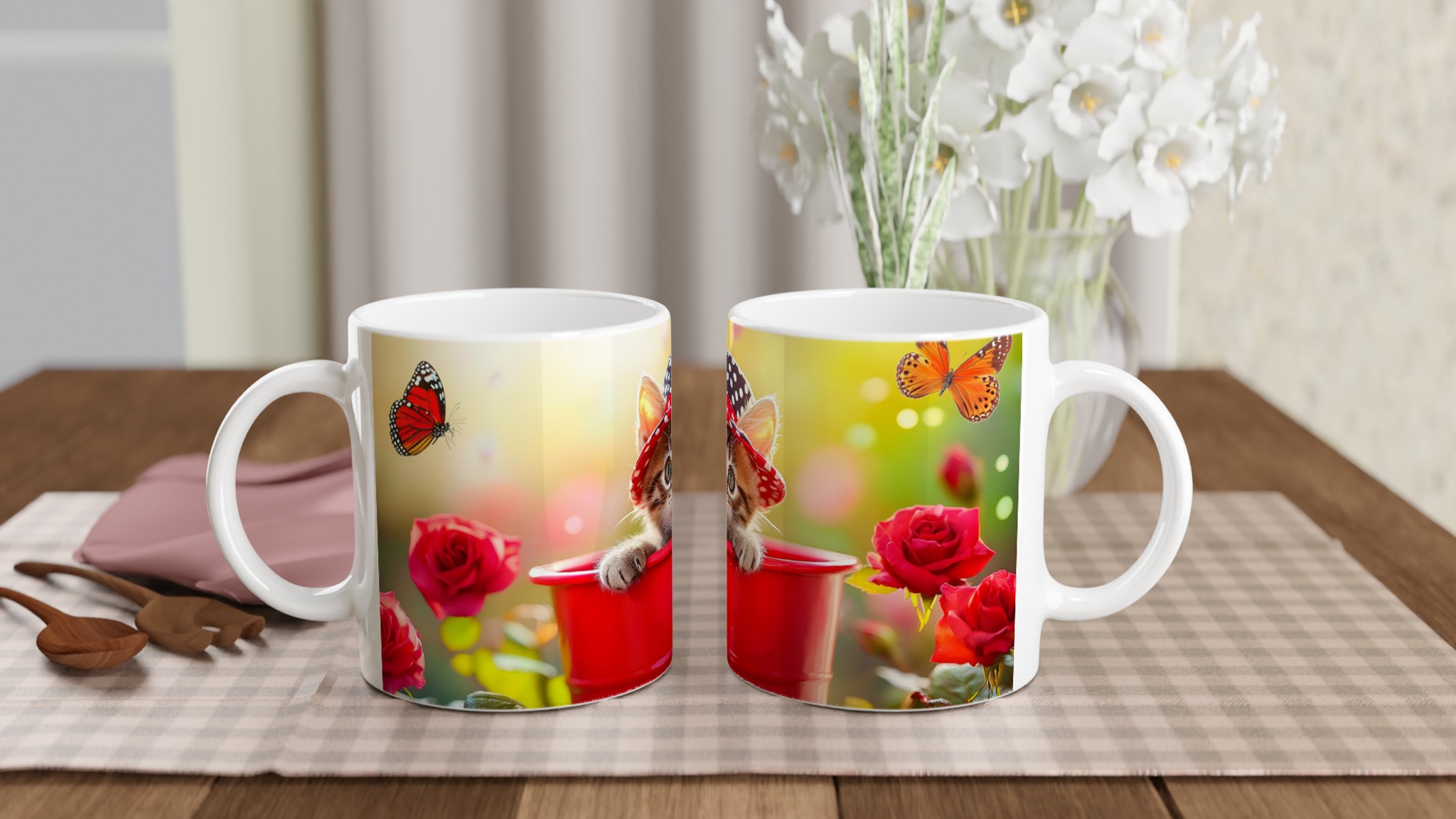 Söt kattunge i hatt - 11oz Keramisk Mugg för kattälskare 10 9d40a00c-d714-457c-80d5-5a8f50226b6a