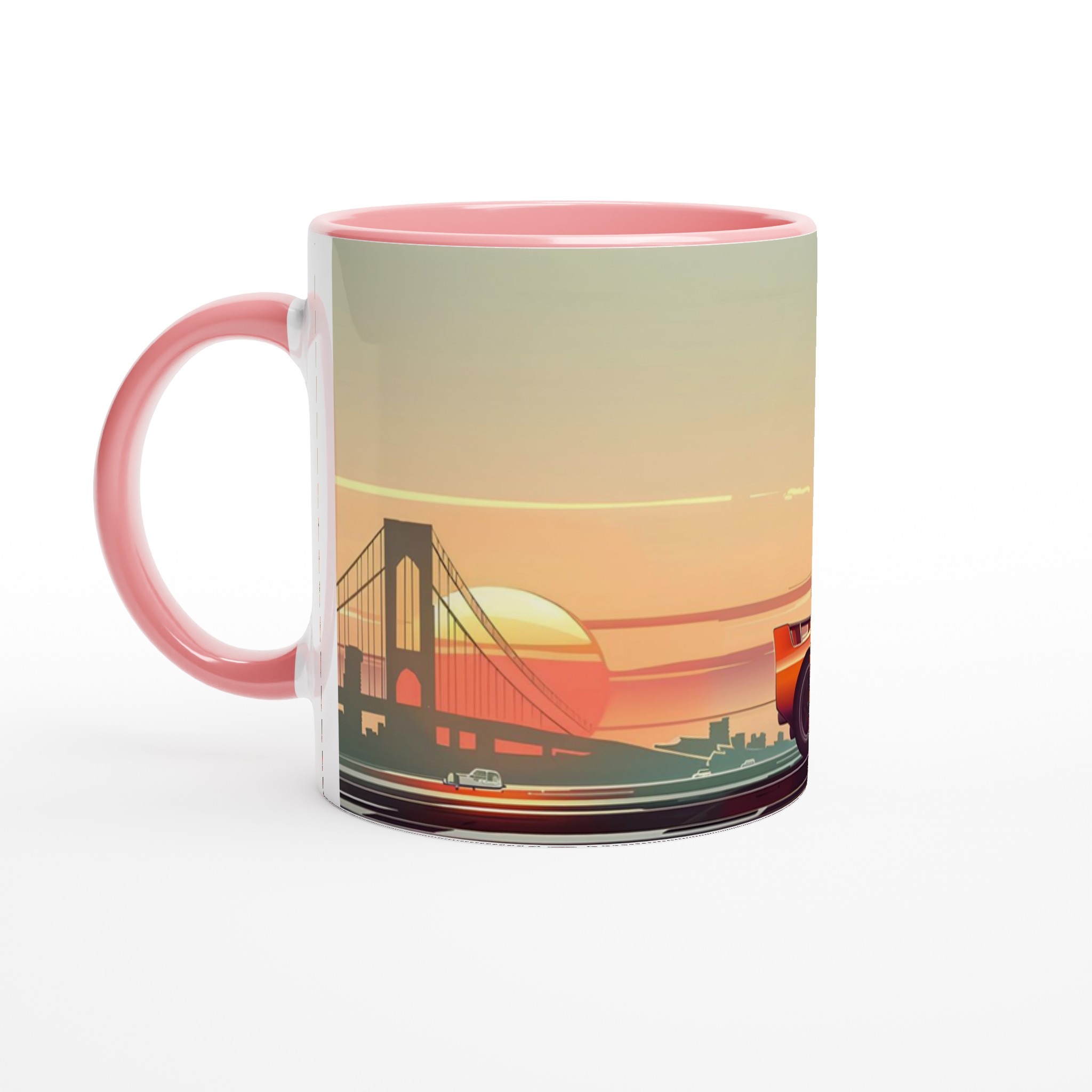 Retro Sunset Drive Keramisk Mugg – Drömbilar och Stadssilhuetter i Väljbar Färg! 6 9daf436a-b5f5-41d0-bbcc-30586ede0879