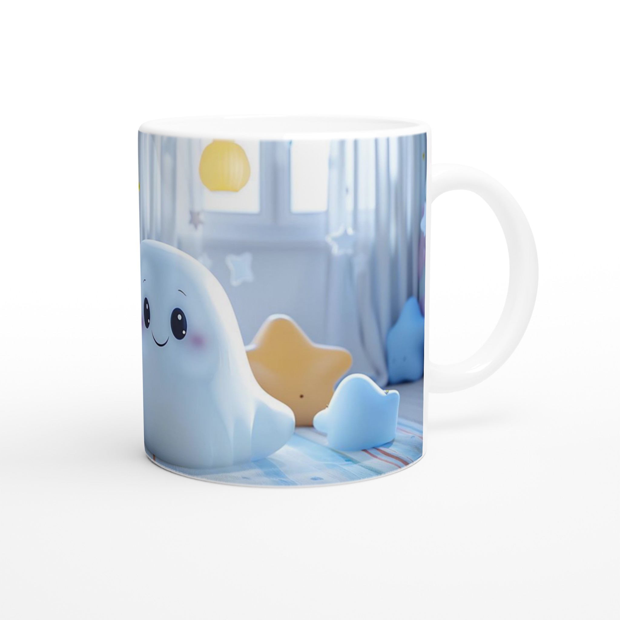 Söt Liten Spök-Mugg: 11oz Keramikmugg i ditt val av färgglada nyanser – Perfekt för att sprida glädje! 10 9e1d6517-ea6a-41c8-875b-36acf384c29c