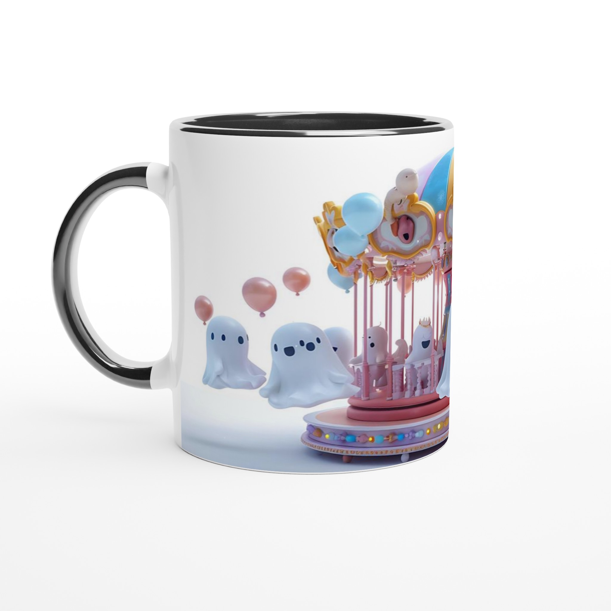 Söt Spökkarusell Keramikmugg – Lekfull Design i Pastellfärger, 11 oz 7 9e423580-c580-4a07-8b20-aed997577acb