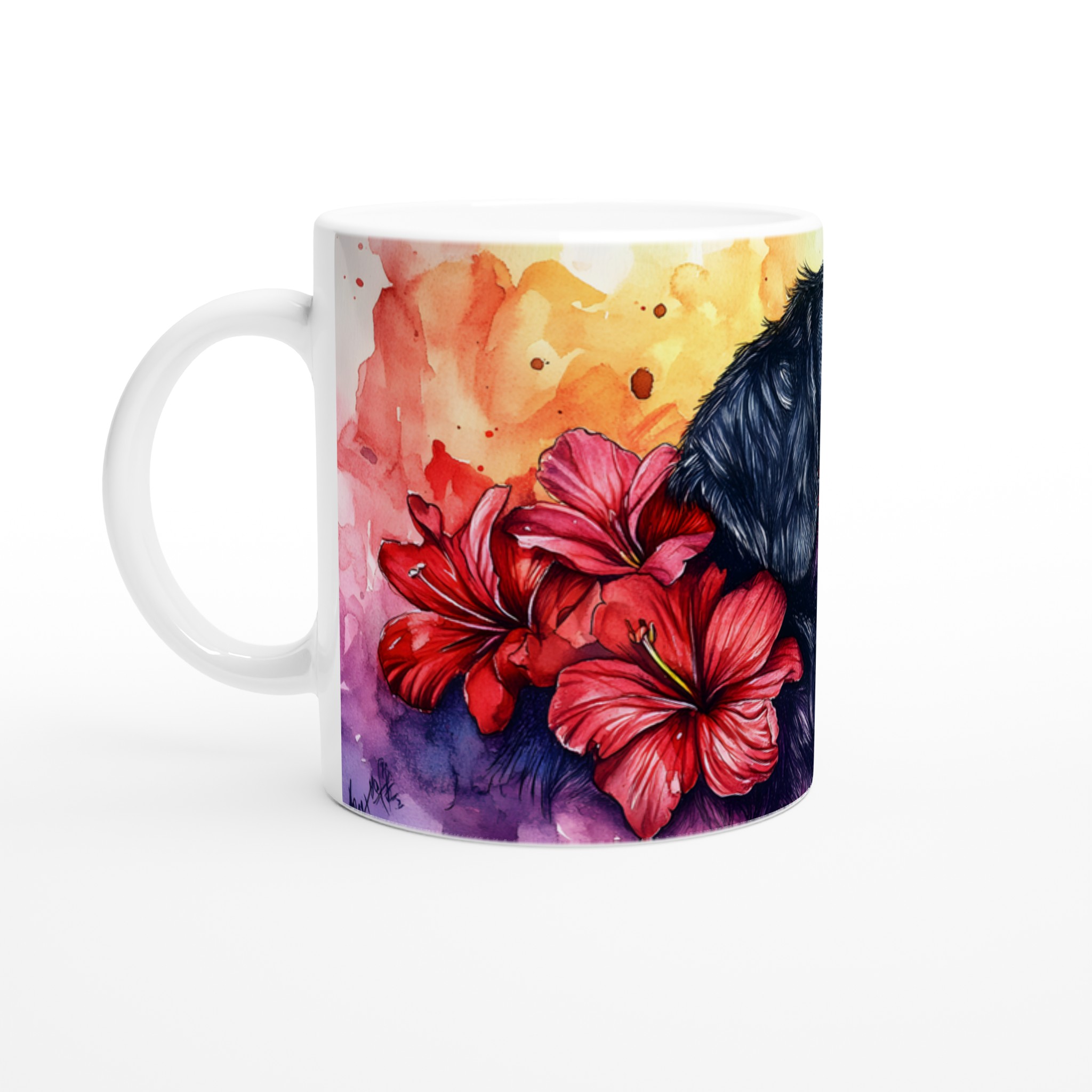 Konstnärlig Rottweiler Akvarell Mugg - Färgstark Kärlek till Din Bästa Vän | 11oz Keramikmugg i Valfri Färg 1 9e501443-a093-4422-bde2-c36667159f05