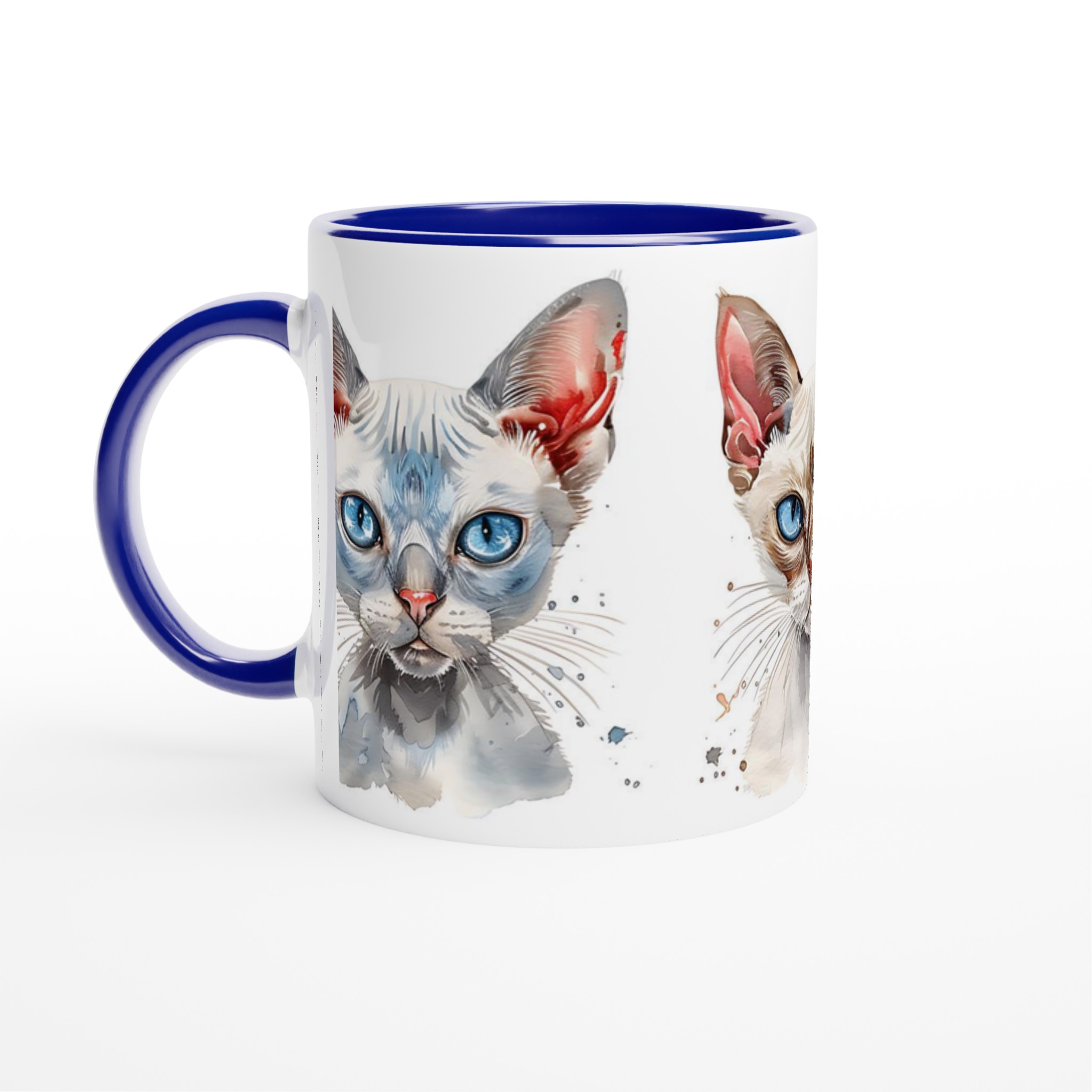 Sphynx katt vattenfärg design keramisk mugg – Välj din favoritfärg, 11 oz 4 9ed606eb-3d8b-4385-8274-26dd59bcfca5