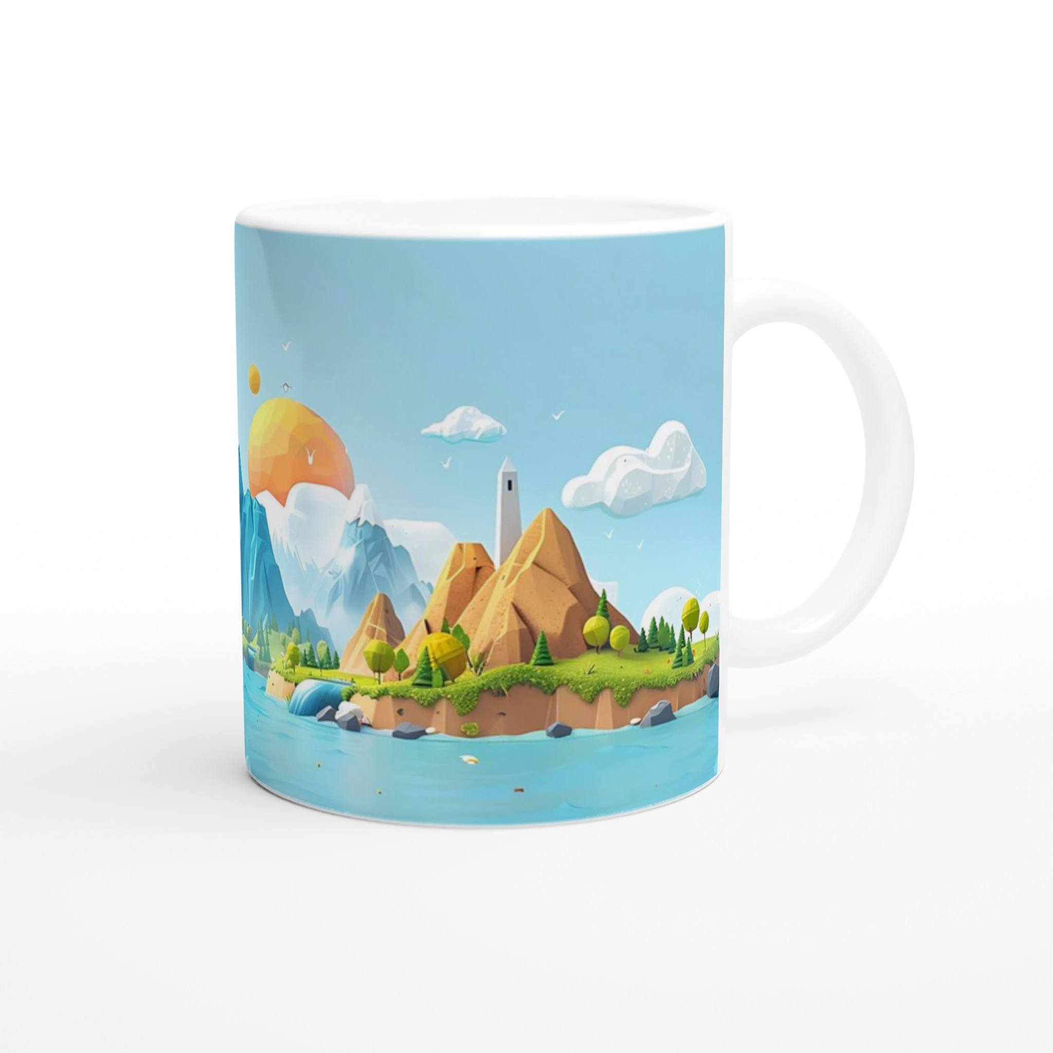 Äventyrsmugg: Lekfull Landskap Keramikmugg - 11oz, Välj Bland 7 Färger! 9 9ee9391e-bd9a-4484-8518-3acb2a3c8d4f