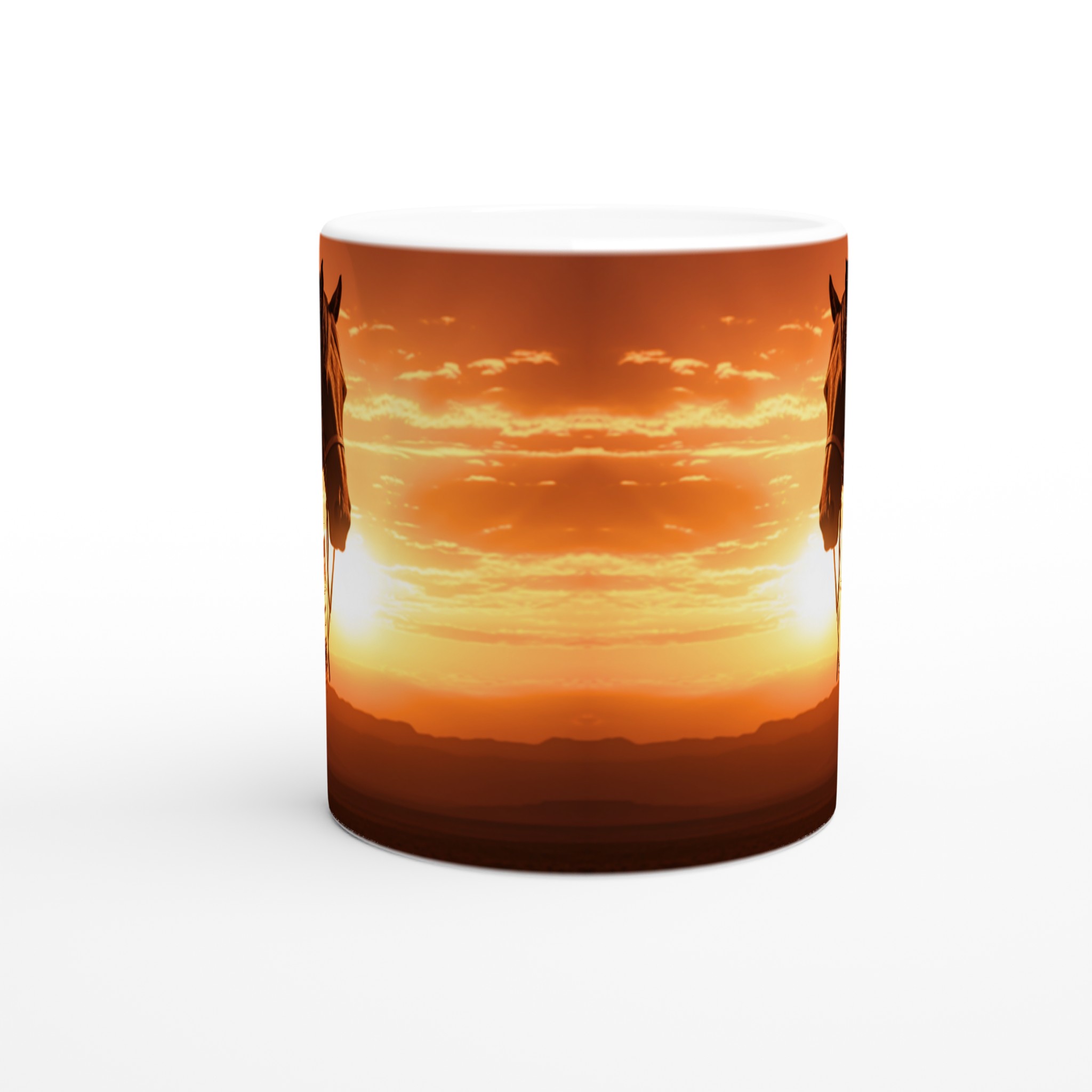 Cowboy Sunset Mug – Western Charm in Your Choice of 7 Colors – 11oz Premium Ceramic 8 9ef0529b-e1b4-4106-a846-d5bb84969e5f