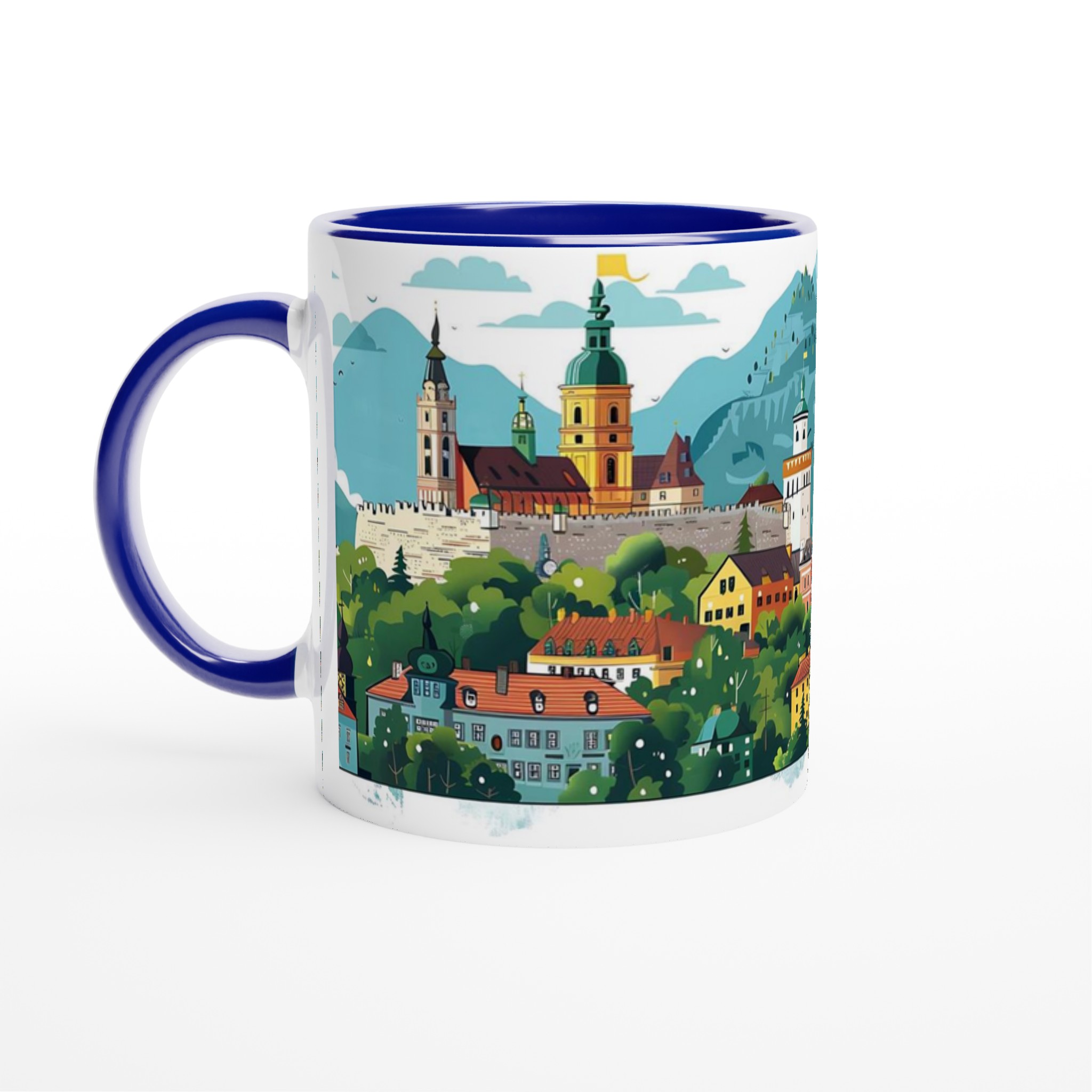 Europeisk Stadsmugg - Charmig Urban Panoramadesign i Din Valfria Färg, 11oz Keramik 4 9fa26fcd-312b-4dc5-96cd-c7497d83cf3d