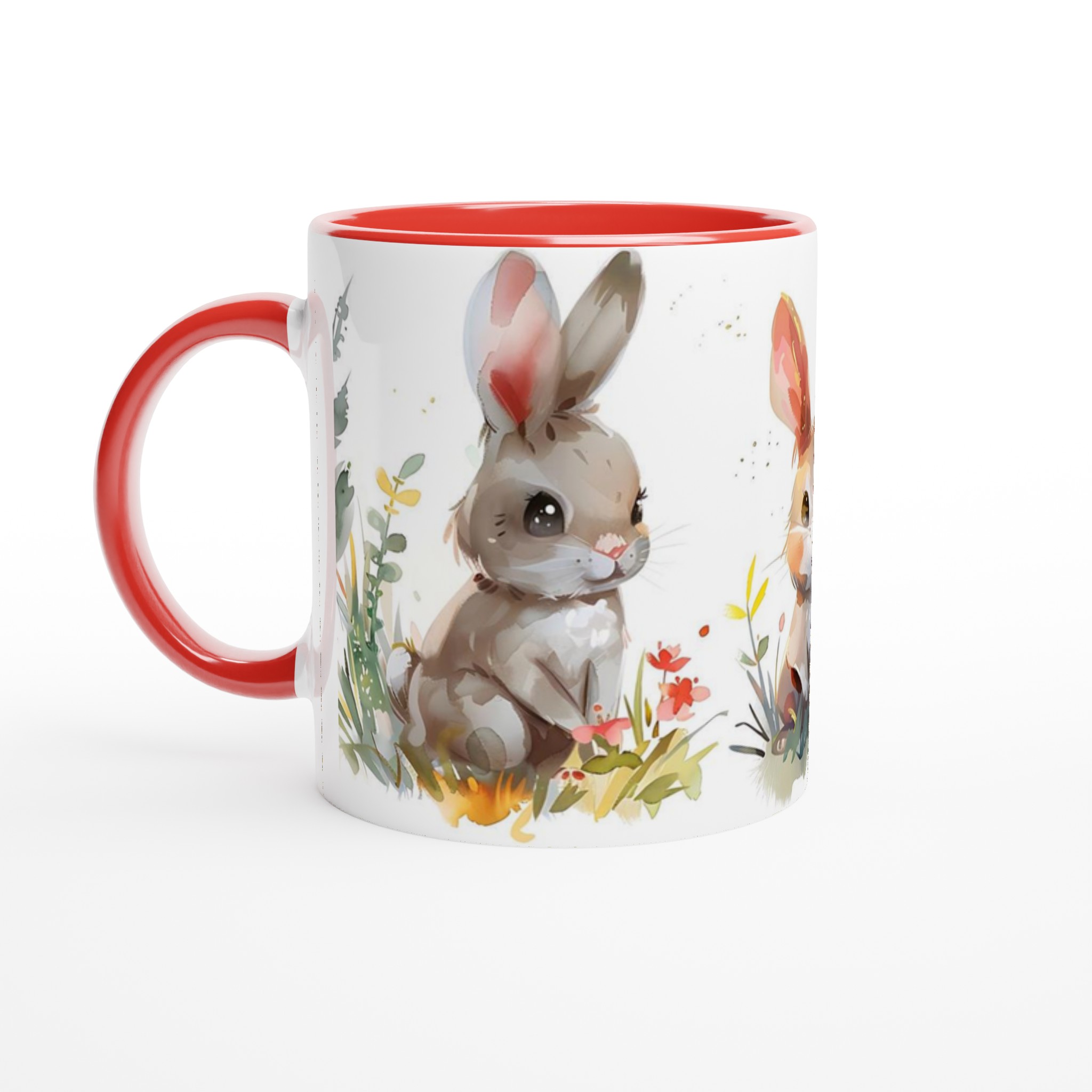 Söta Akvarellkaniner Mugg – Charmig 11oz Keramisk Mugg för Kaffe & Te 2 a02985d0-2860-4a0e-a42e-47fd5aff2a8e