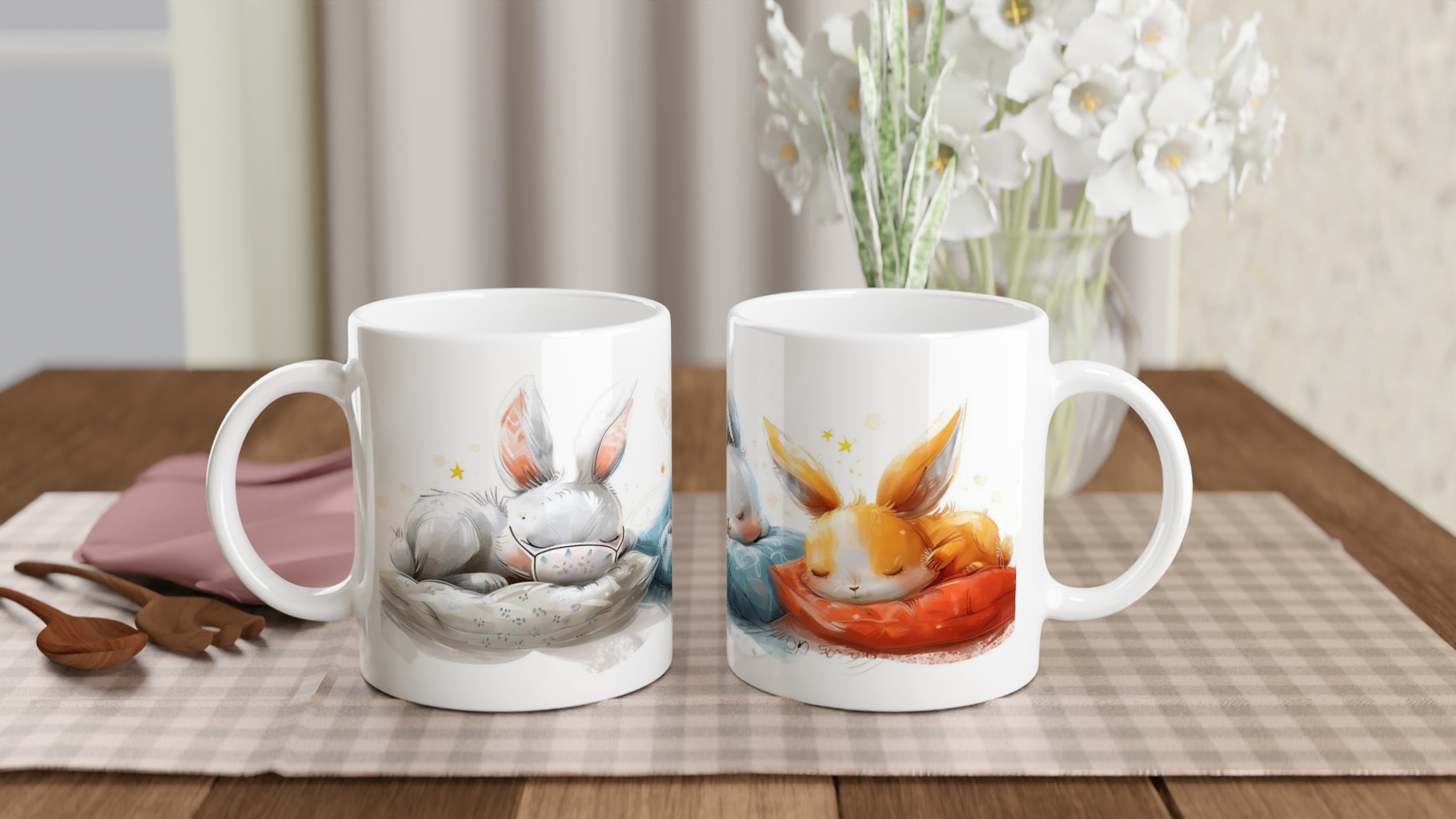 Söta Sovande Kanin Mugg – 11oz Premium Keramik för Magiska Kaffestunder i Valfri Färg! 10 a02f7f3b-124c-411c-82b9-7174fc0a3f5e