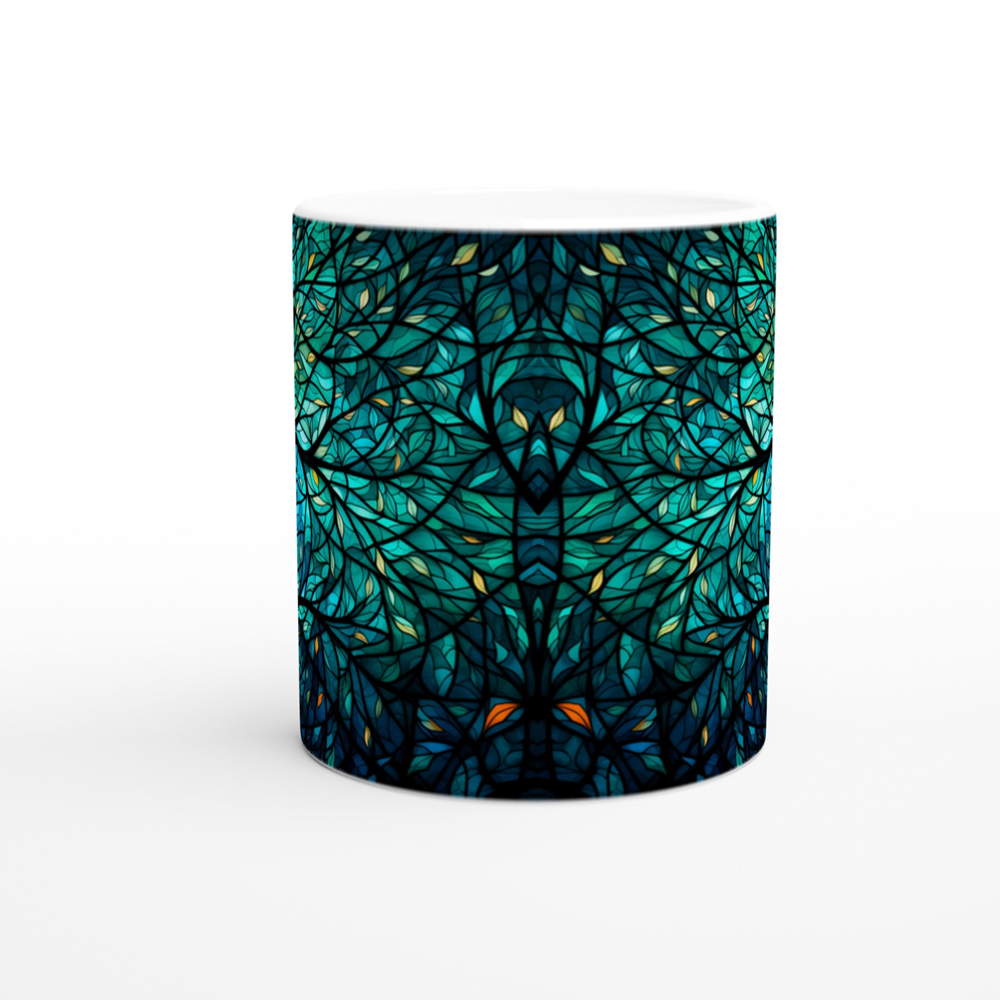 Förtrollande Skogsglans Mugg – Konstnärlig Keramikmugg i Glasmosaik Design, 11oz 8 a064d9fd-50ba-440a-a11d-5f84674e48a0