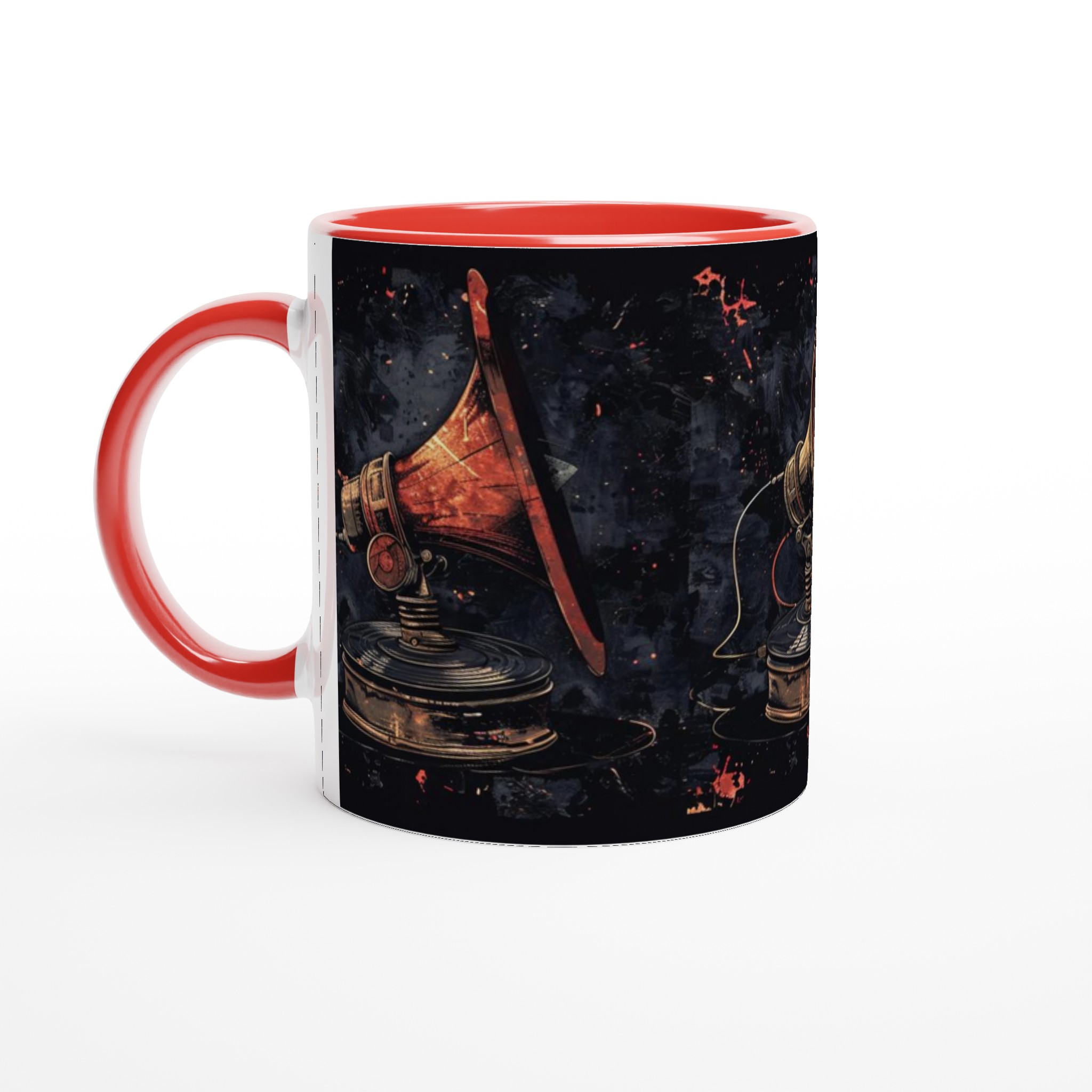 Retro Grammofon Keramisk Mugg – Unik Grunge Art Design, Välj Din Färg! 2 a06b38c3-1267-4a8f-af34-18d2edb39bcf