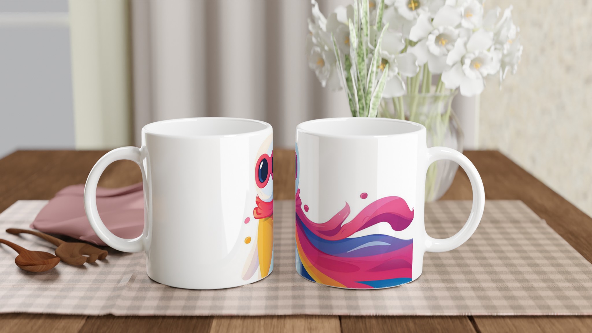 Superhjältemugg: Vit 11oz Keramikmugg med Valfri Färg för din Morgonkaffe! 10 a10c5612-00f2-43bb-a908-24f8c7453ed8
