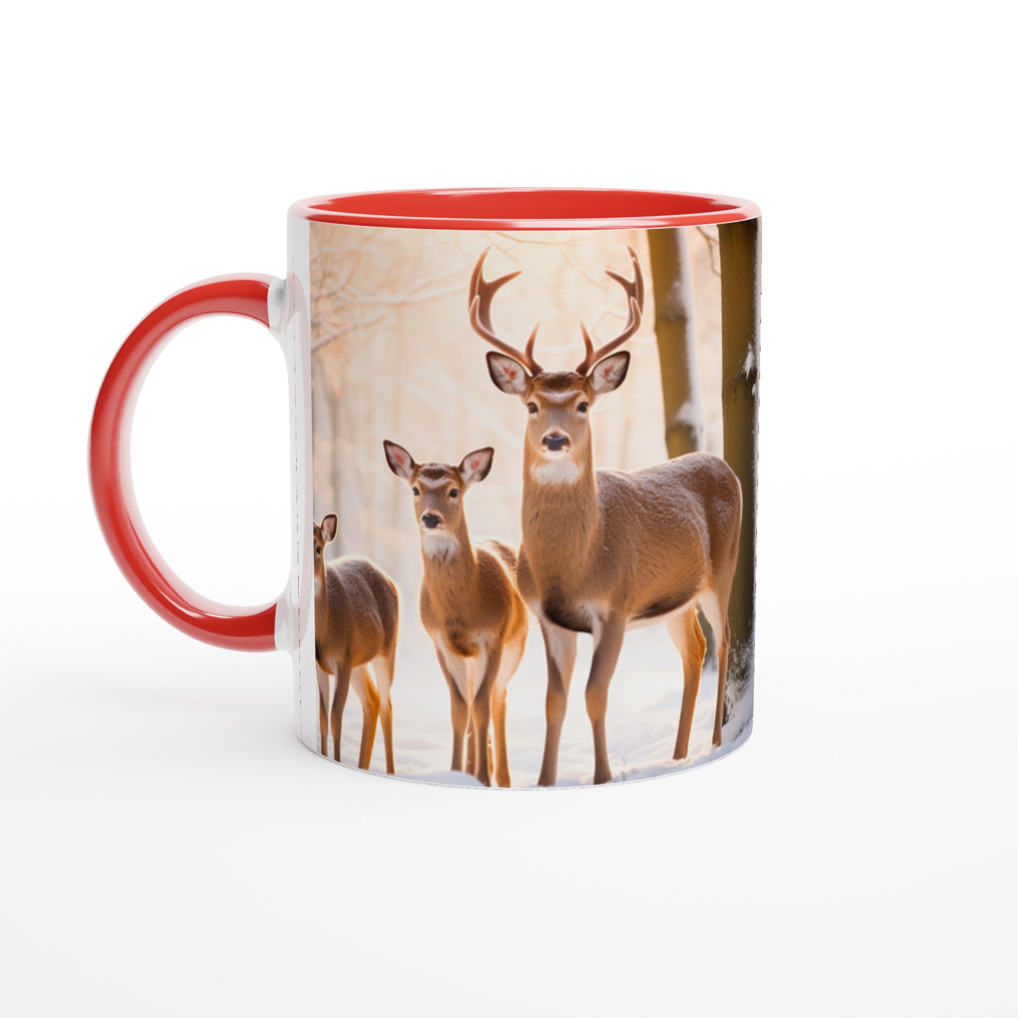 Vinterhjortfamiljen 11oz Keramisk Mugg – Fånga Vintermagin i Din Favoritfärg! 2 a157a30d-bd57-42cd-a267-b6837c791bf6