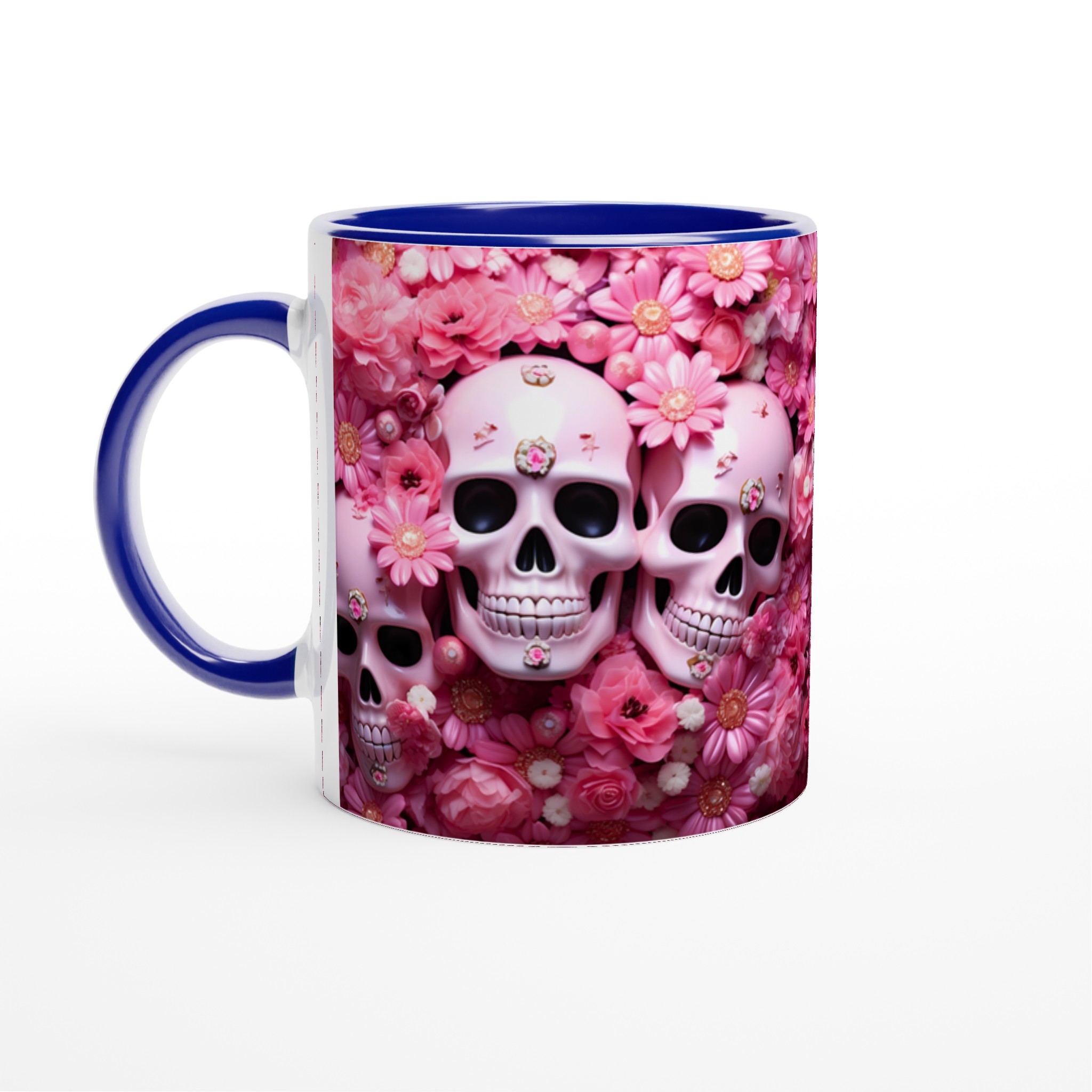Romantisk Skull Blossom 11oz Keramikmugg – En touch av rosa mystik för din fika 4 a18e2db9-8cce-4901-87cd-87e6c35ad7a3