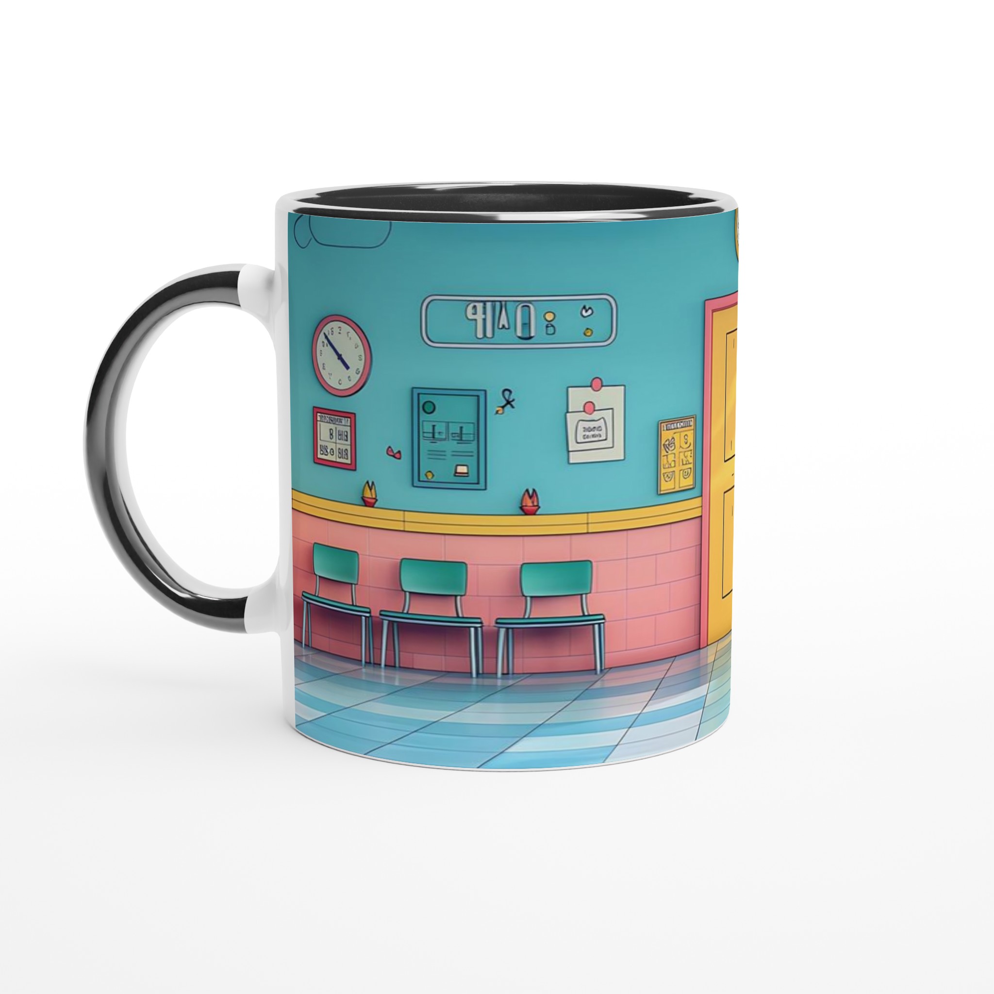Retro Pastell Mugg – 11 oz Keramikmugg i lekfull design för kaffe och te 7 a2cf75cf-2032-42ec-9eb1-c16d27cacdf7