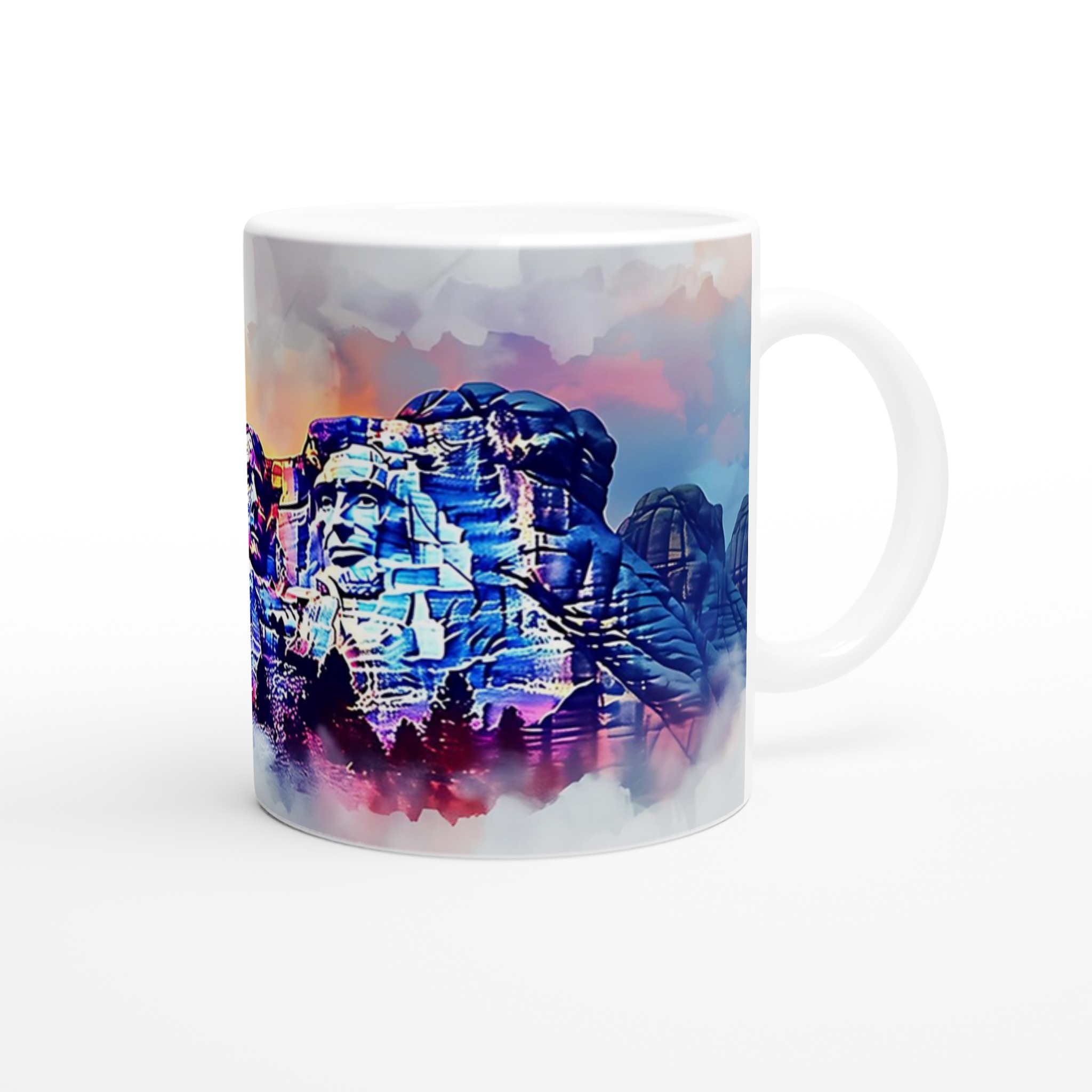 Mount Rushmore Pop Art Mugg – Livfull Design, Välj Din Favoritfärg! 9 a2ebedd7-8e8d-4d79-90d8-6c312100f260